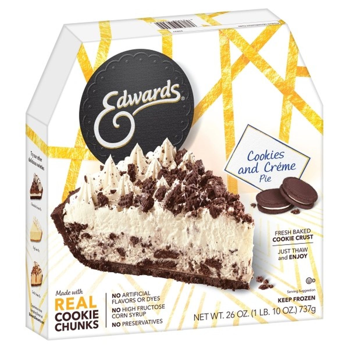 Calories in Edwards Pie, Cookies and Creme