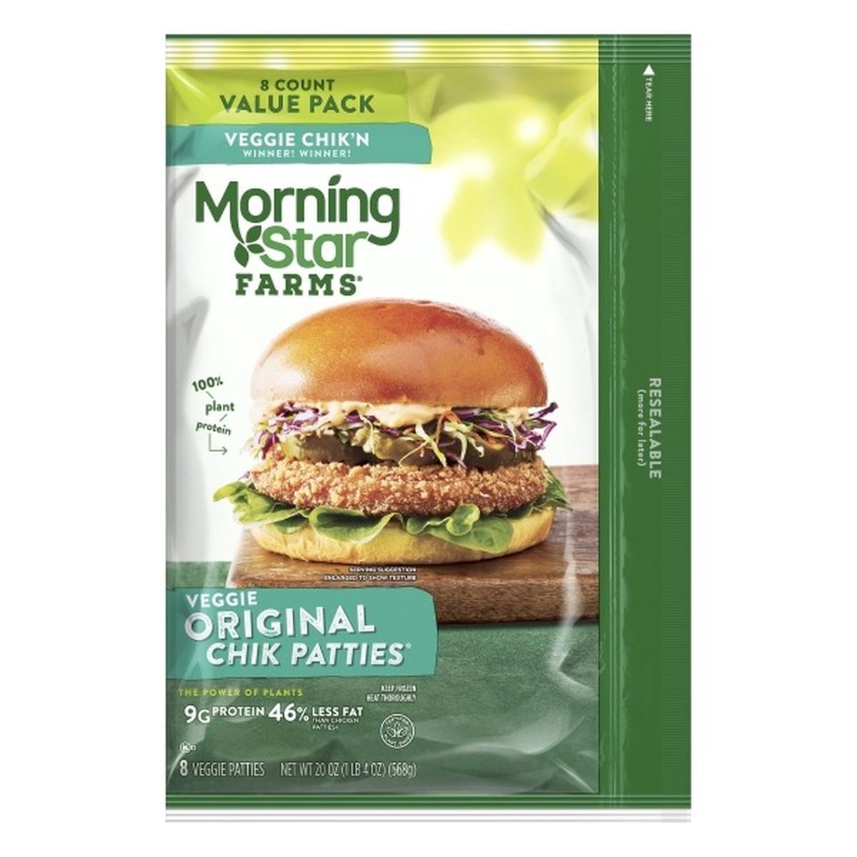Calories in Morning Star Farms Veggie Chik Patties, Original, Value Pack