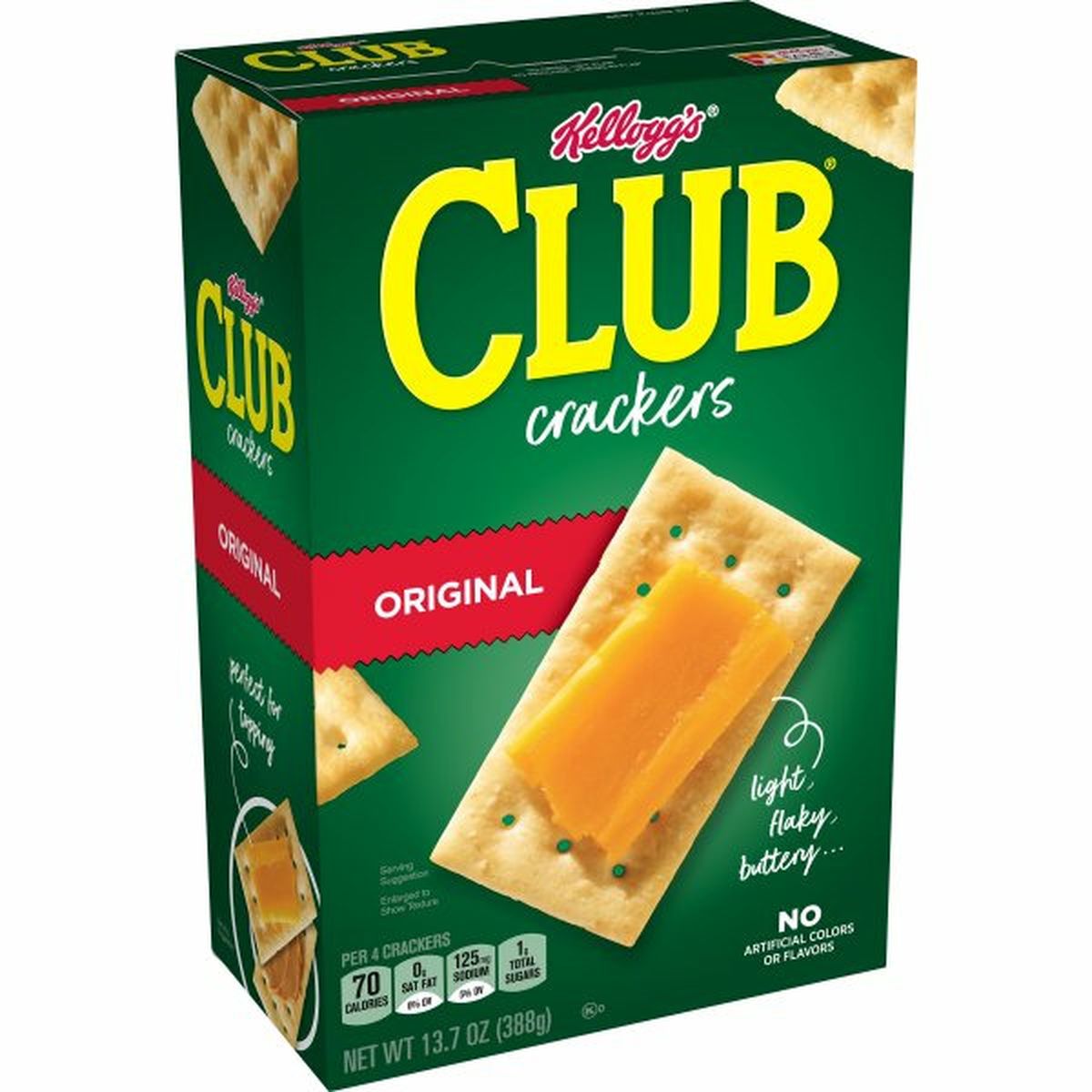 Calories in Kellogg's Club Crackers Kellogg's Club Crackers, Original, Lunch box Snacks, 13.7oz