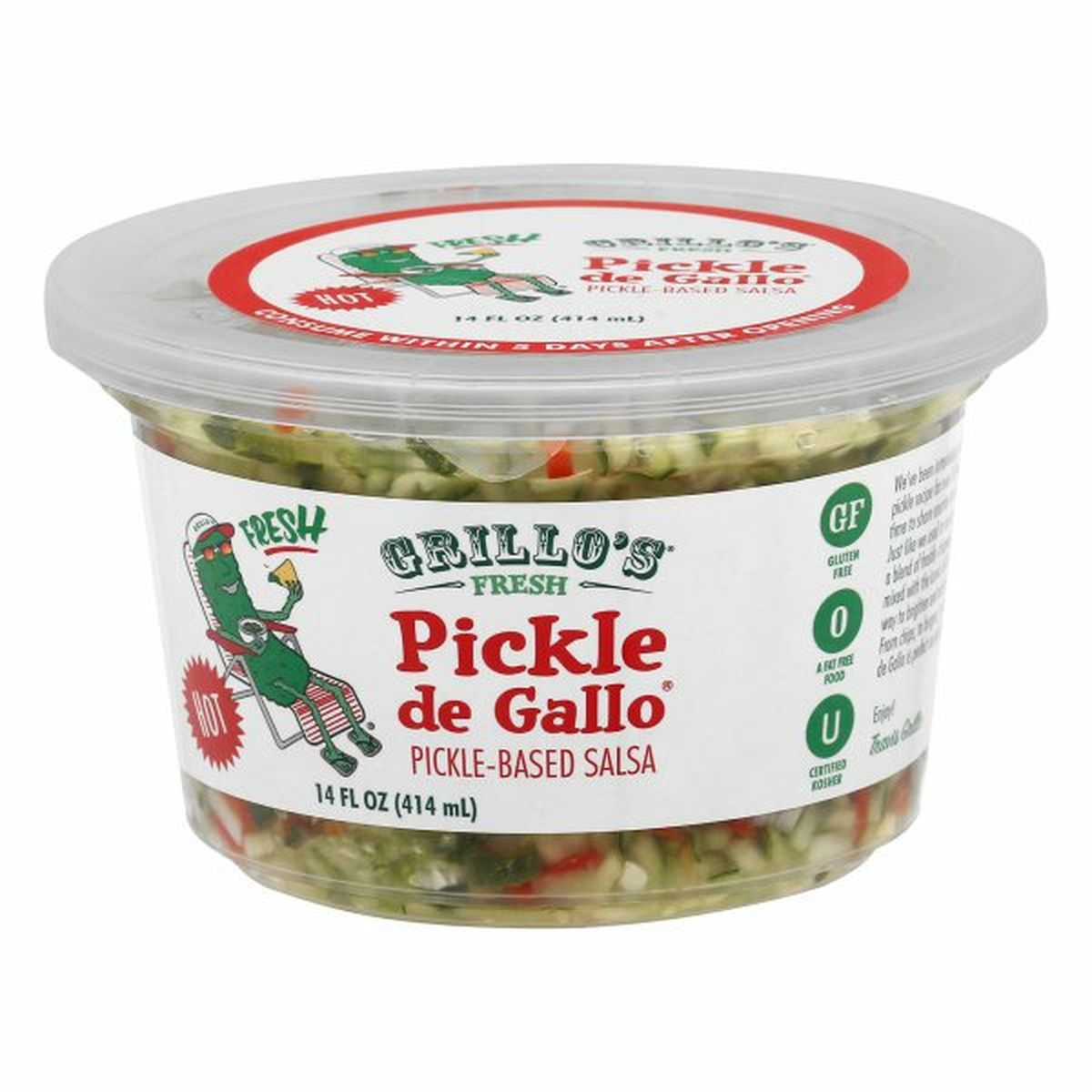 Calories in Grillo's Fresh Pickle De Gallo, Hot