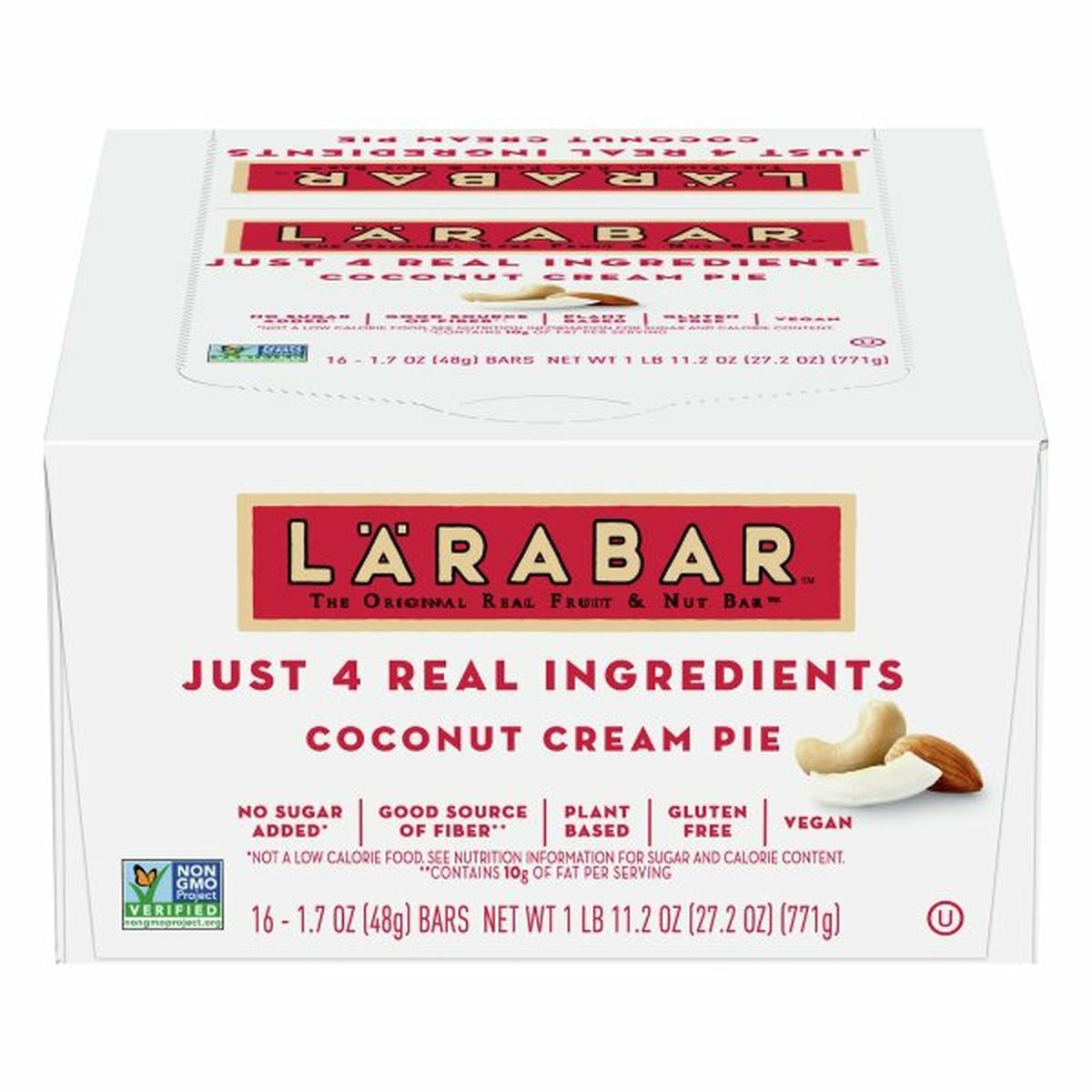 Calories in Larabar Fruit & Nut Bar, Coconut Cream Pie, 16 Pack