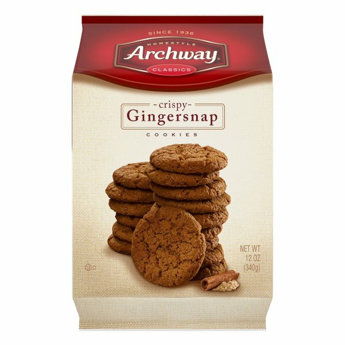 Calories in Archways Cookies, Gingersnap, Crispy