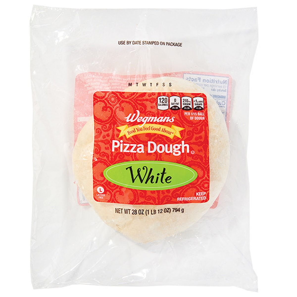 Calories in Wegmans White Pizza Dough