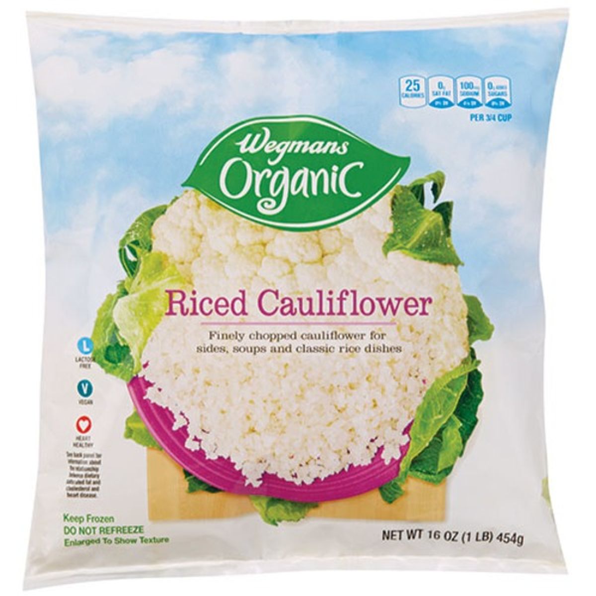 Calories in Wegmans Organic Riced Cauliflower