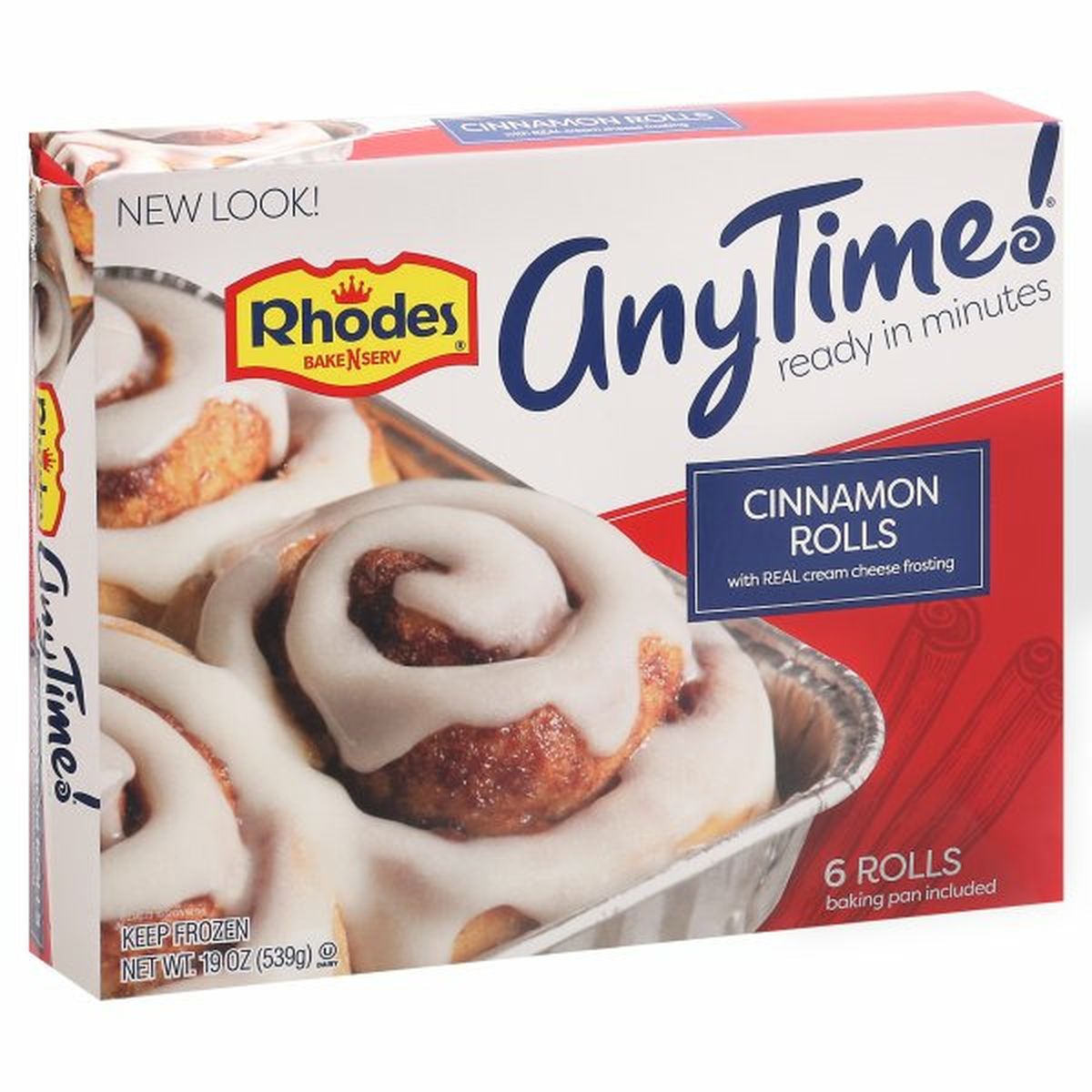 Calories in Rhodes Bake-N-Serv AnyTime! Cinnamon Rolls