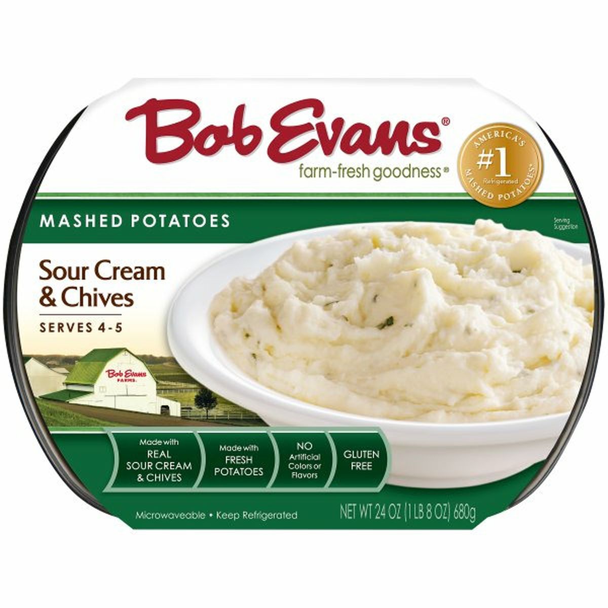 Calories in Bob Evans Farms Mashed Potatoes, Sour Cream & Chives