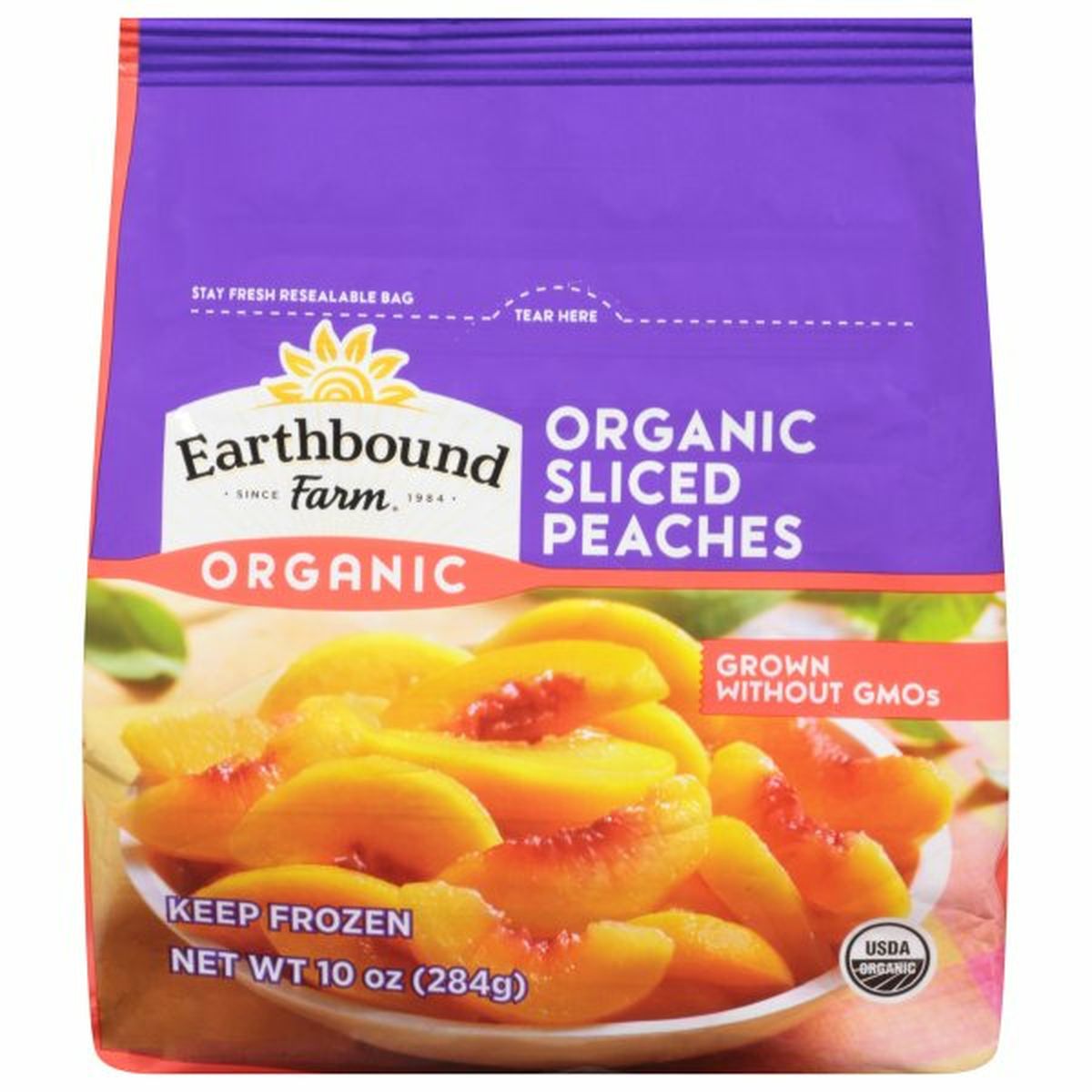 Calories in Earthbound Farms Peaches, Organic, Sliced