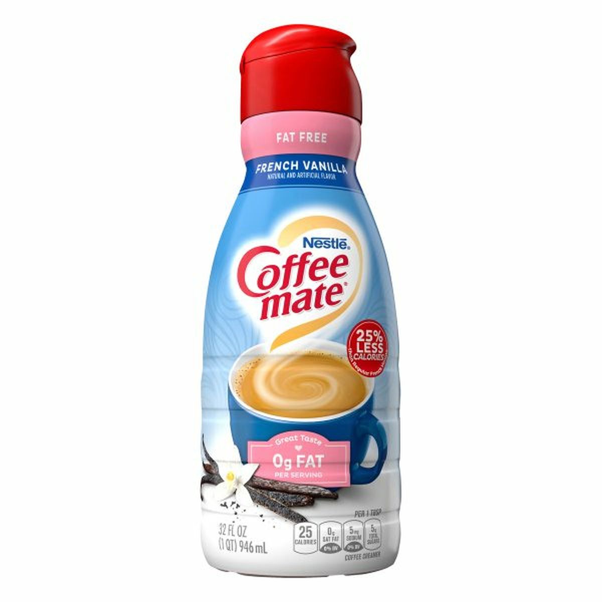 Calories in Coffee mate Coffee Creamer, Fat Free, French Vanilla