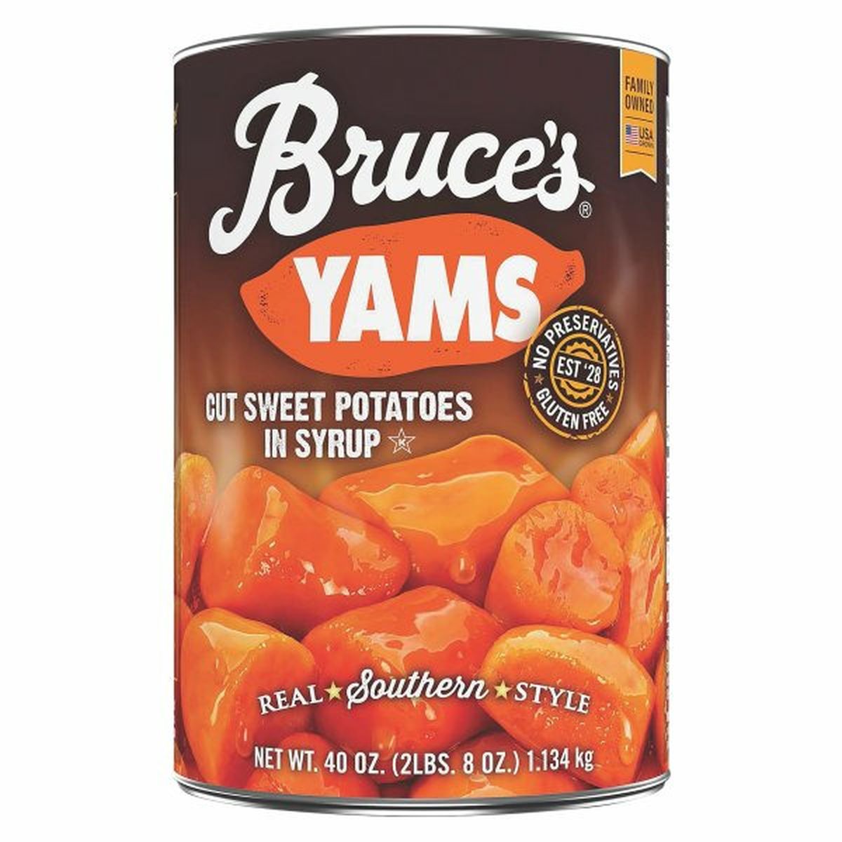 Calories in Bruce's Yams Sweet Potatoes, in Syrup, Cut, Yams