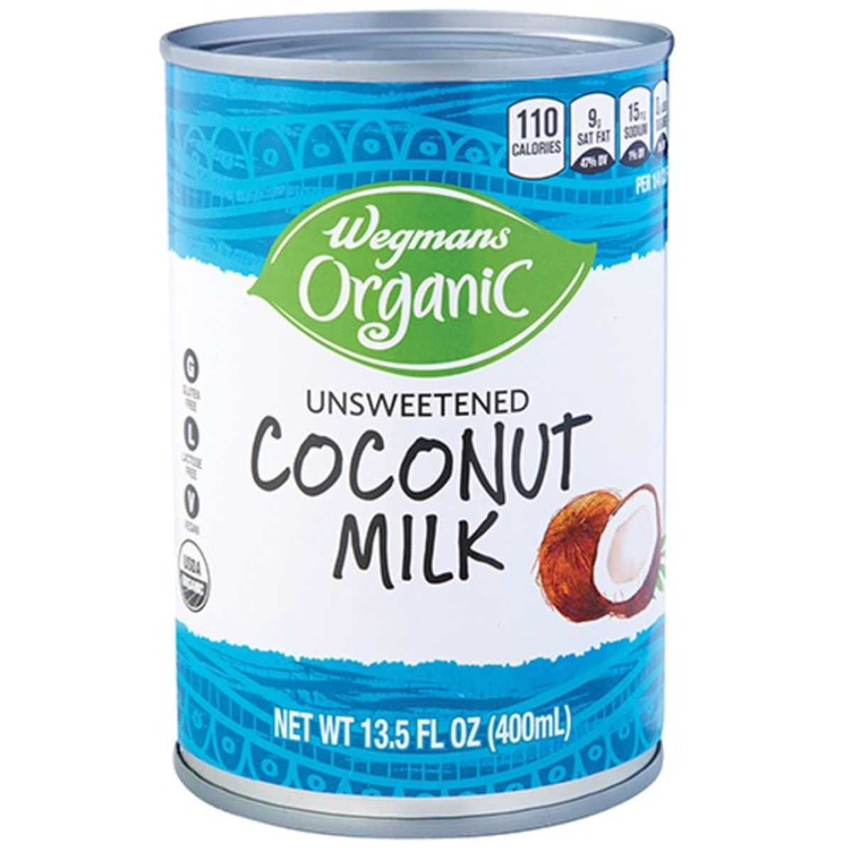 Calories in Wegmans Organic Unsweetened Coconut Milk
