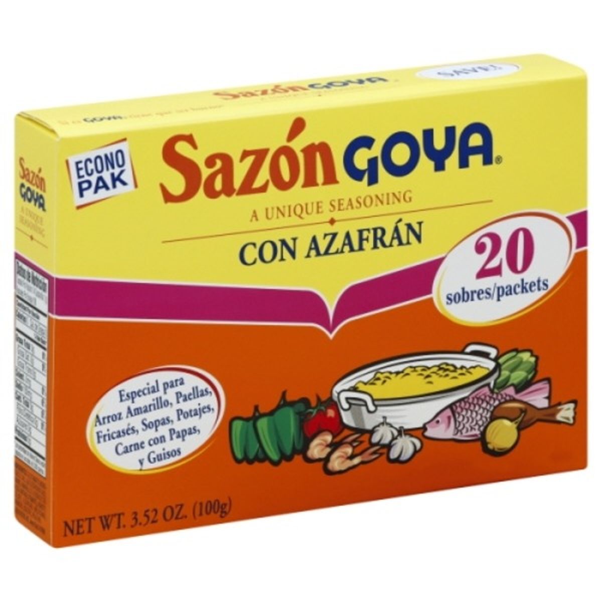 Calories in Goya Seasoning, Econo Pak