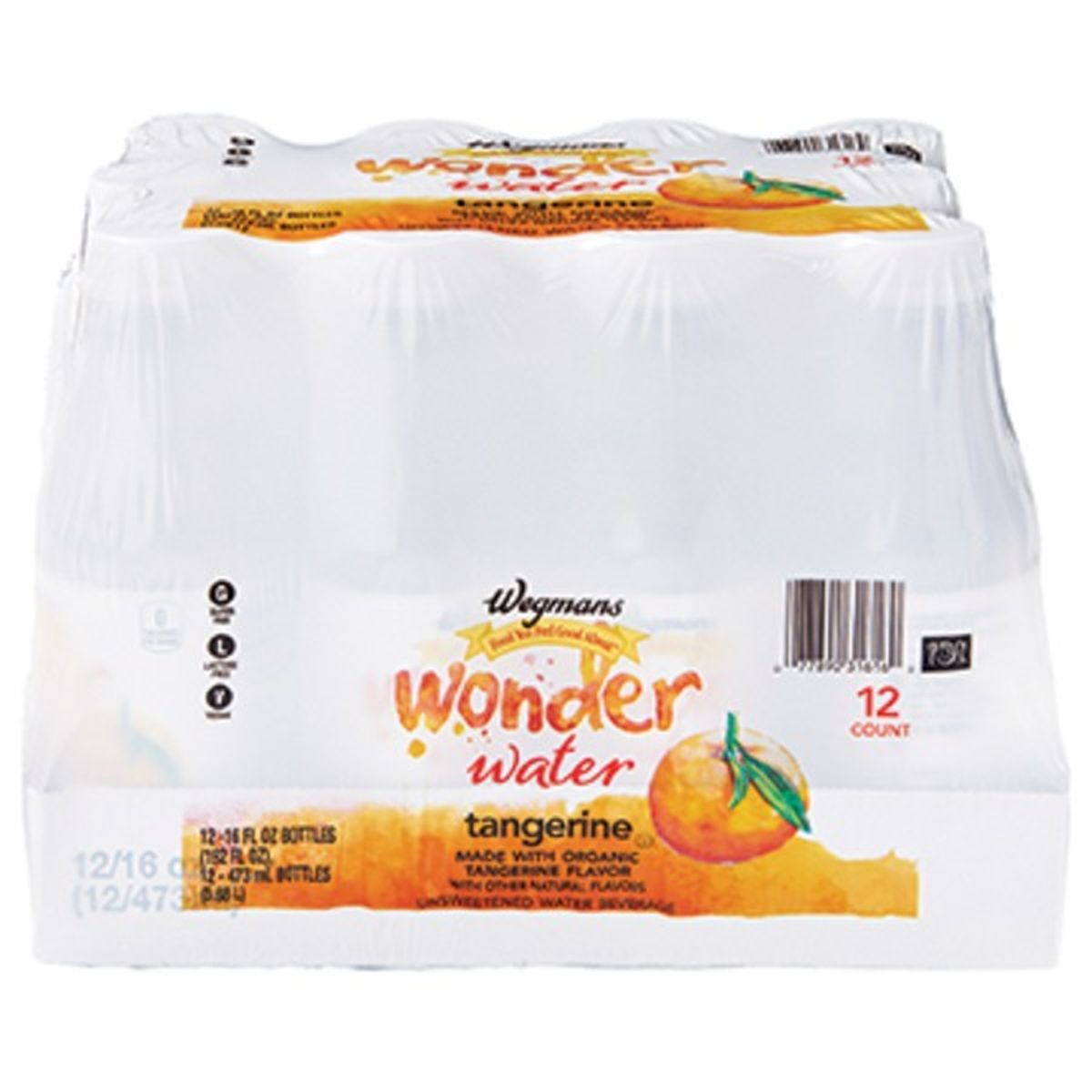Calories in Wegmans Wonder Water Tangerine, 12 Pack