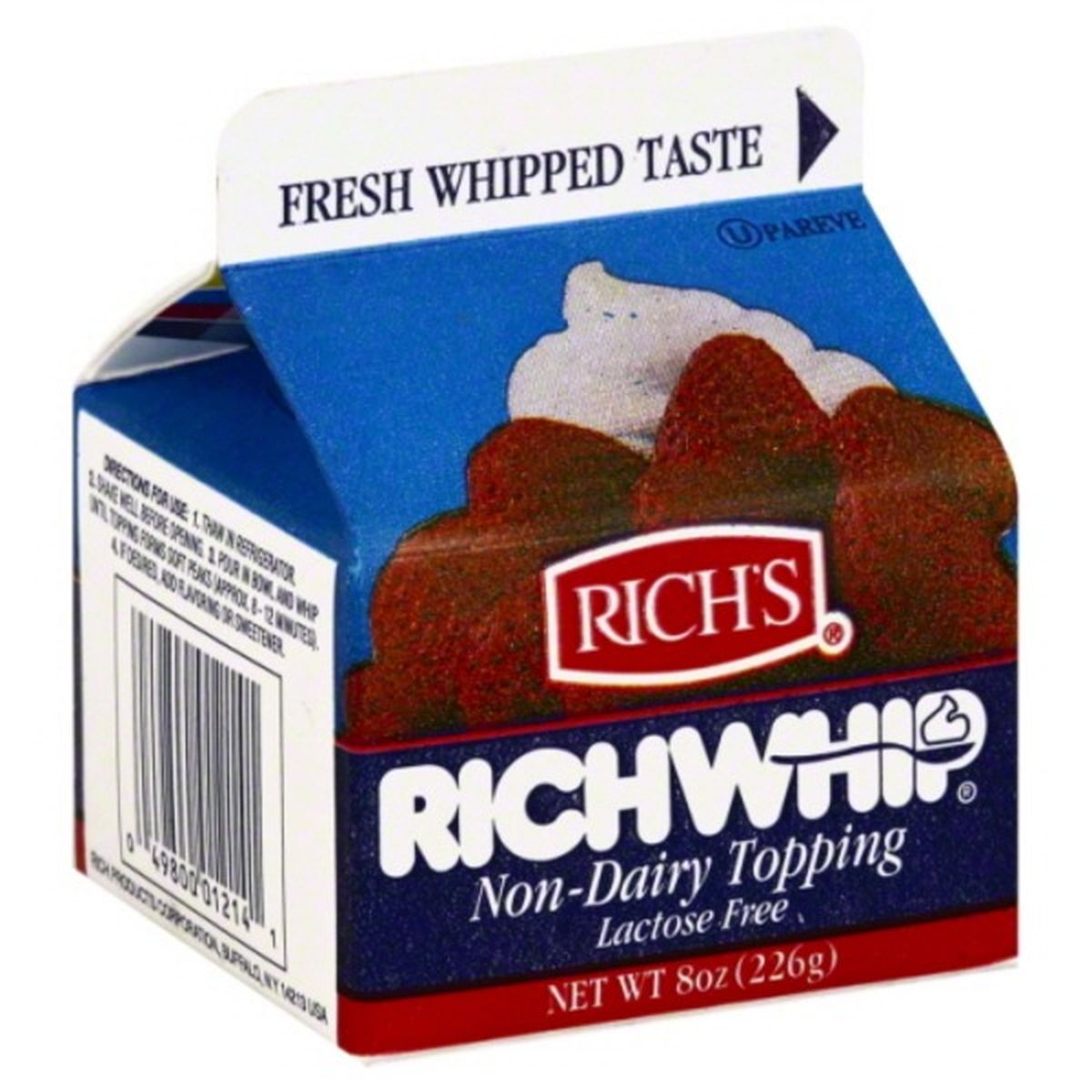 Calories in Rich's Non-Dairy Topping, RichWhip