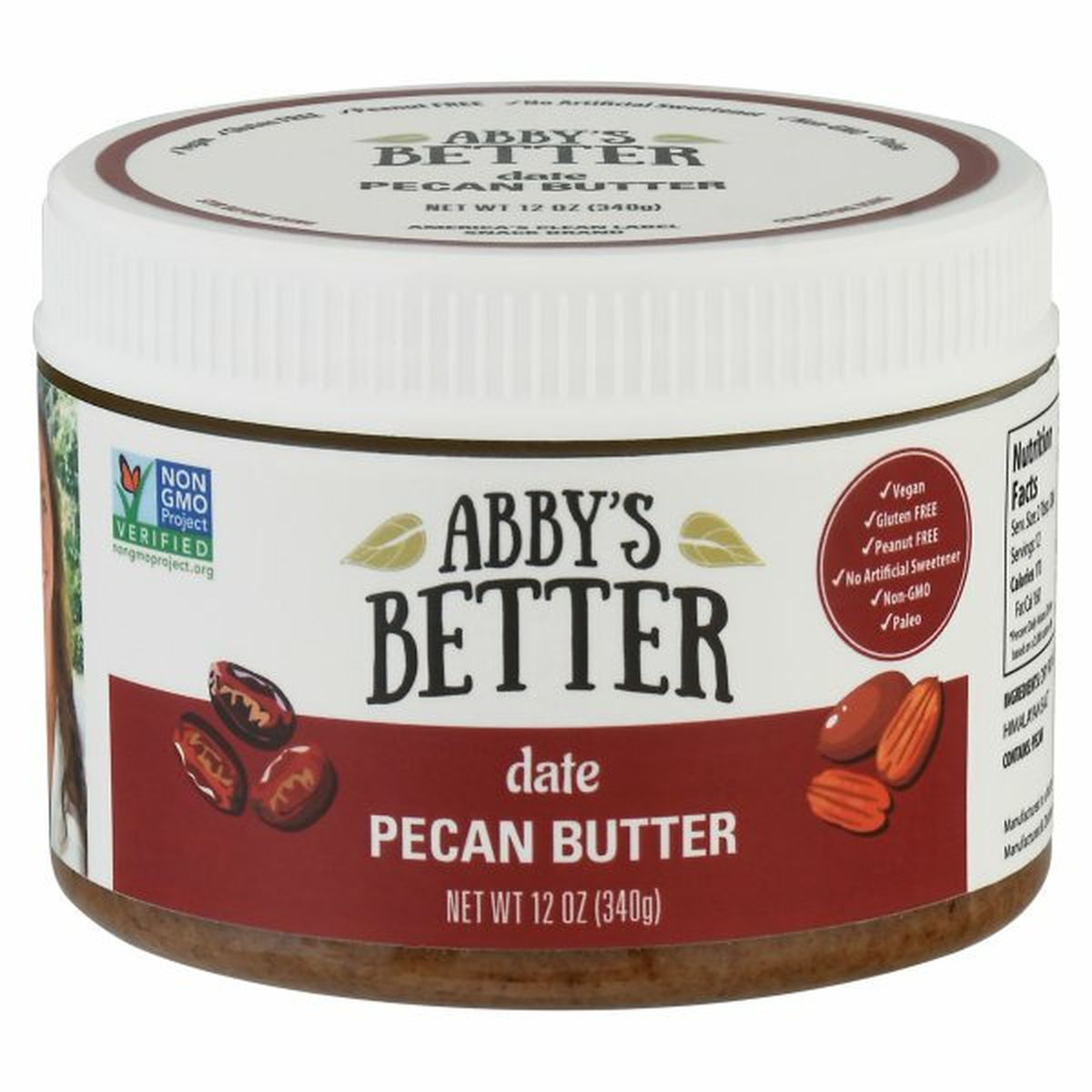 Calories in Abby's Better Pecan Butter, Date