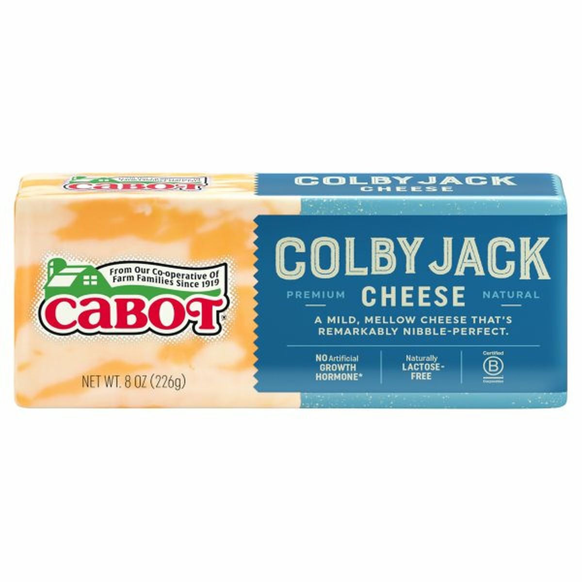 Calories in Cabot Cheese, Colby Jack