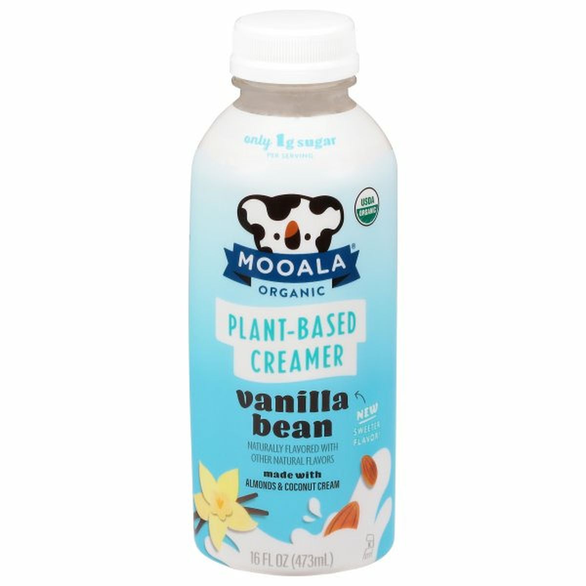 Calories in Mooala Creamer, Plant-Based, Vanilla Bean