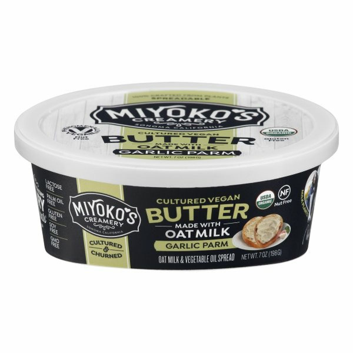 Calories in Miyokos Creamery Vegan Butter, Garlic Parm, Cultured