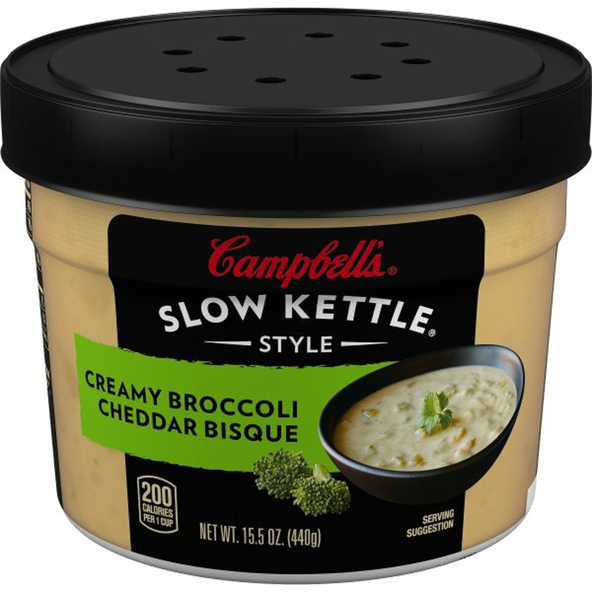 Calories in Campbell'ss Slow Kettles Slow Kettle Creamy Broccoli Cheddar Bisque