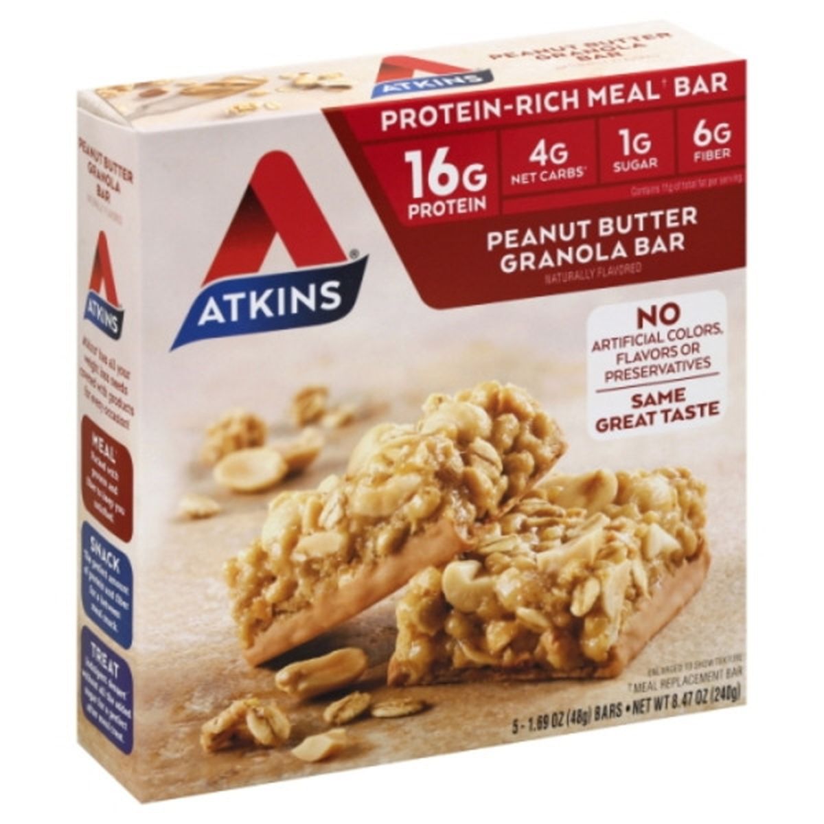 Calories in Atkins Granola Bars, Peanut Butter