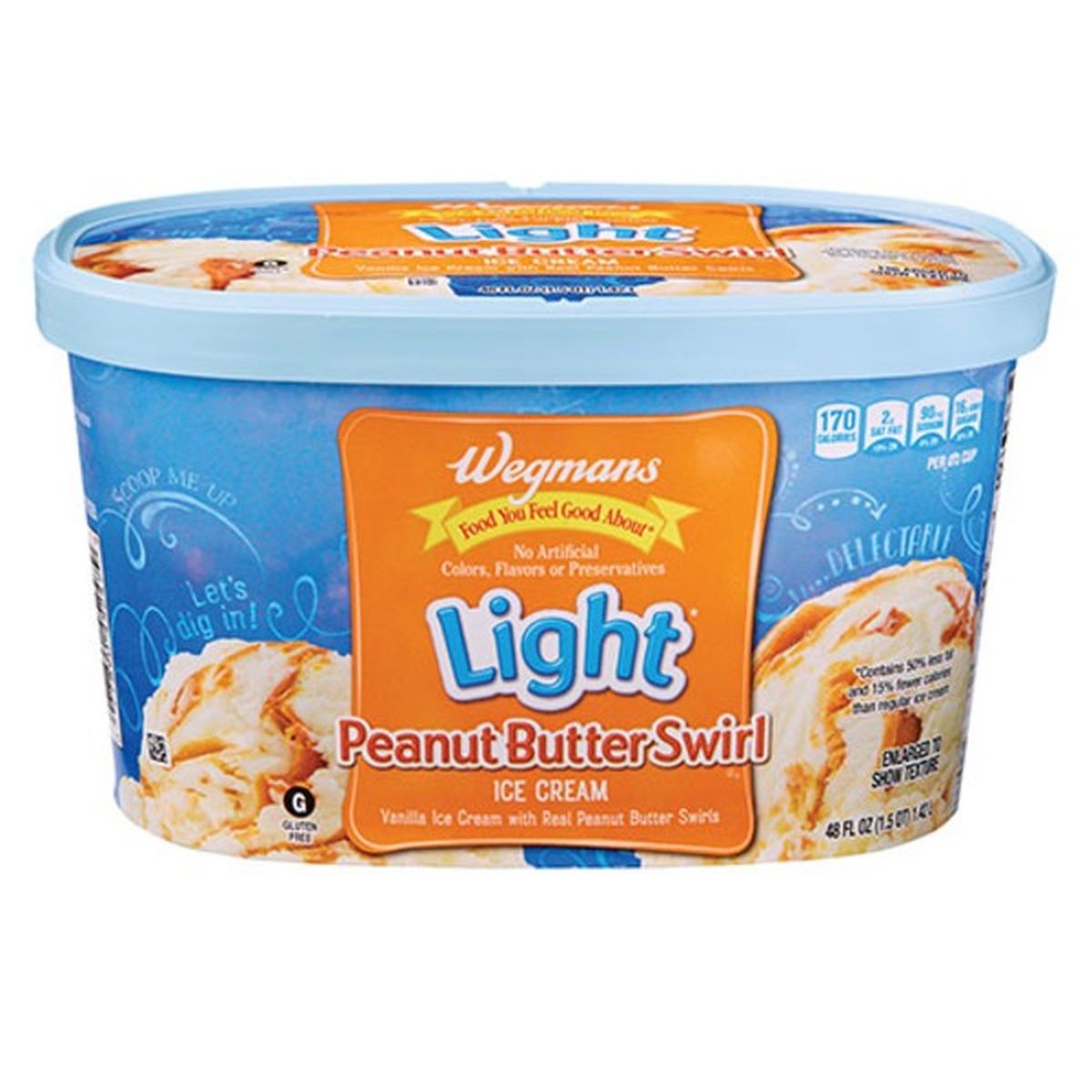 Calories in Wegmans Light* Peanut Butter Swirl Ice Cream