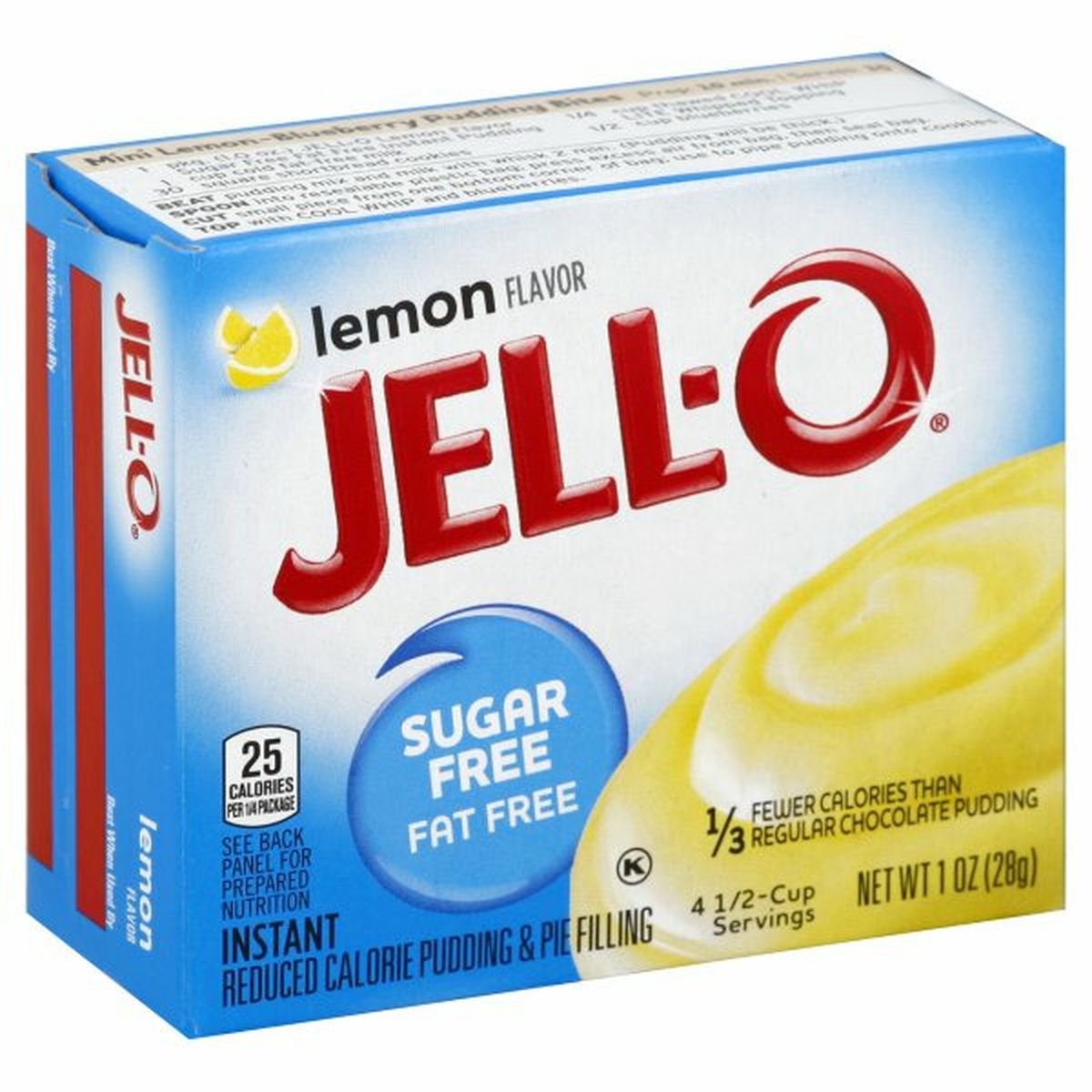 Calories in Jell-O Pudding & Pie Filling, Instant, Reduced Calorie, Lemon Flavor