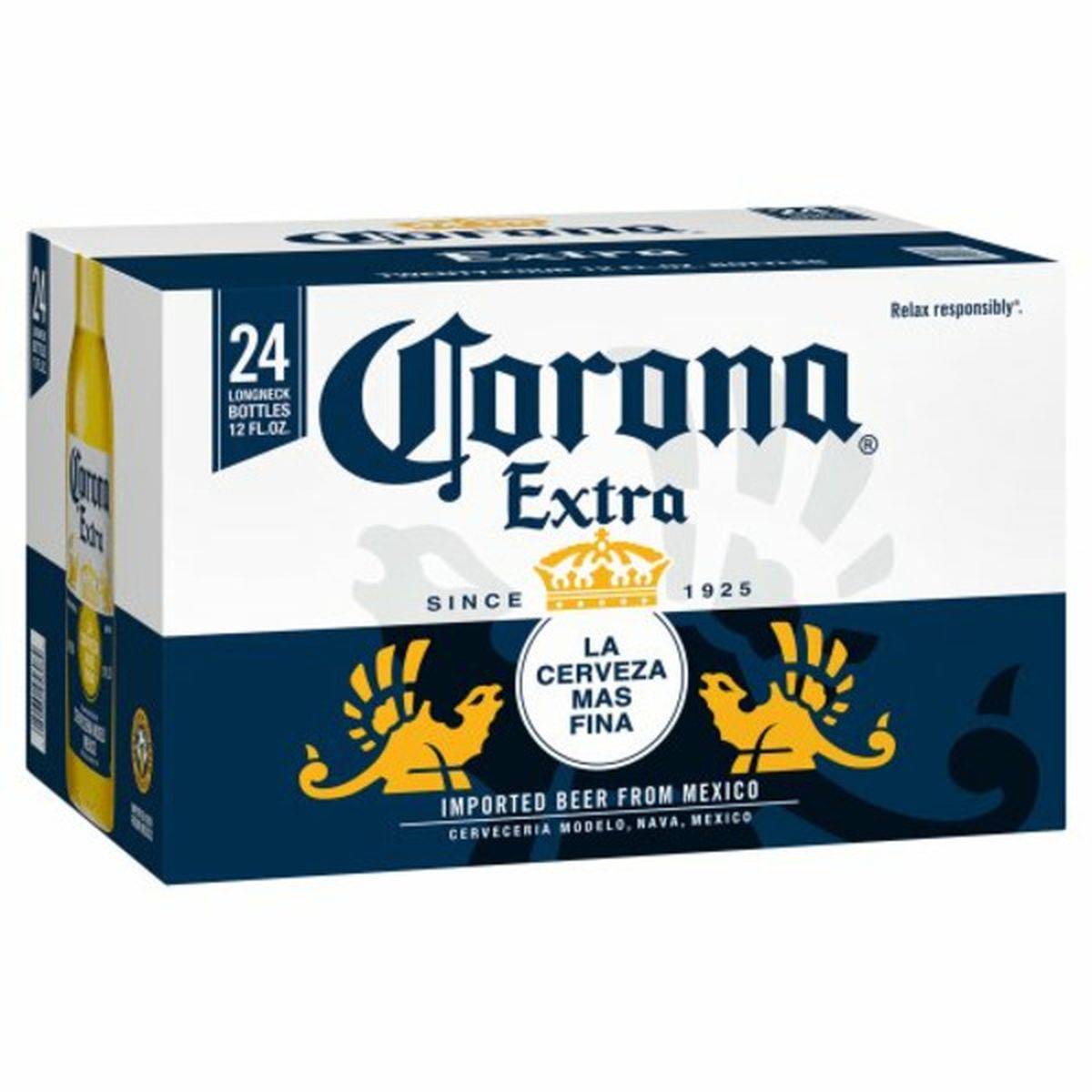 Calories in Corona Extra Extra  24/12 oz bottles