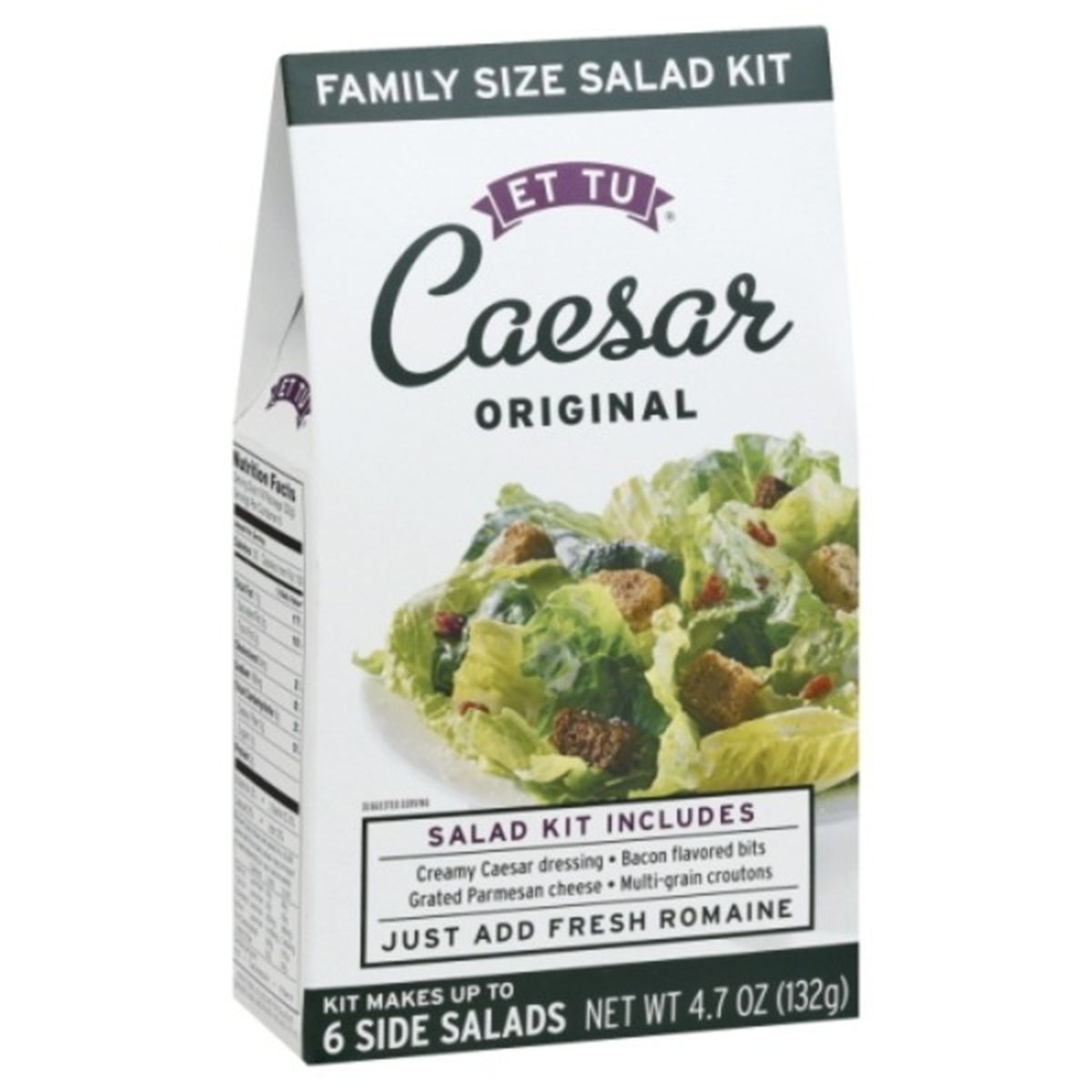 Calories in Et Tu Salad Kit, Caesar Original, Family Size
