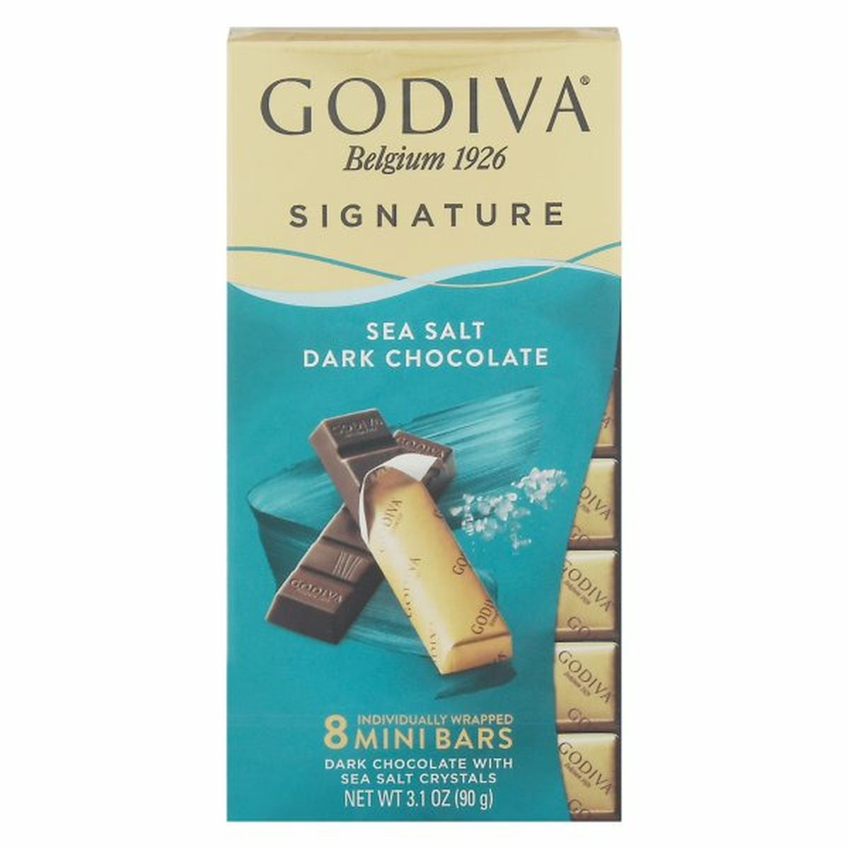 Calories in Godiva Signature Dark Chocolate, Sea Salt, Mini Bars
