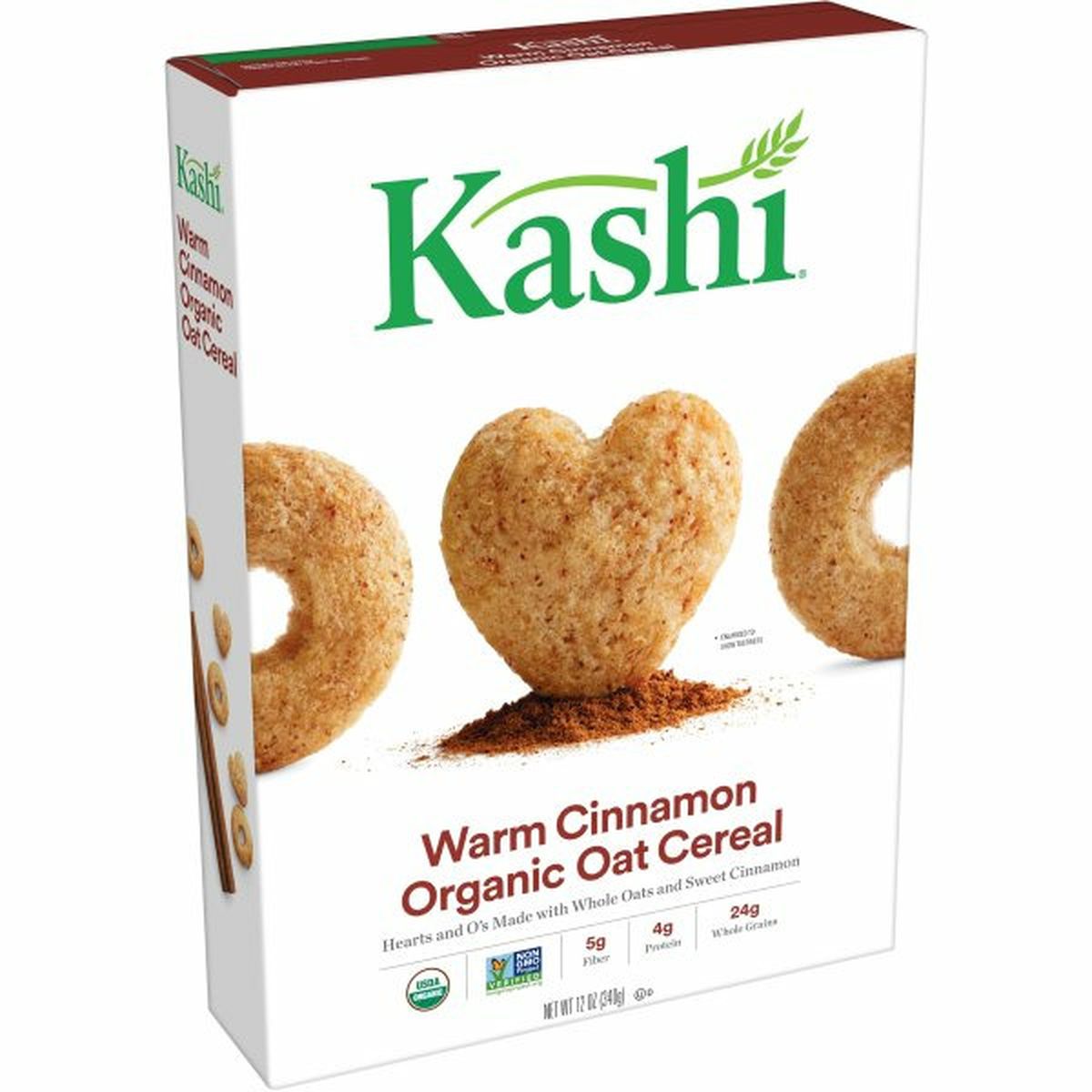 Calories in Kashi Cereal Kashi Breakfast Cereal, Warm Cinnamon, Organic, 12oz