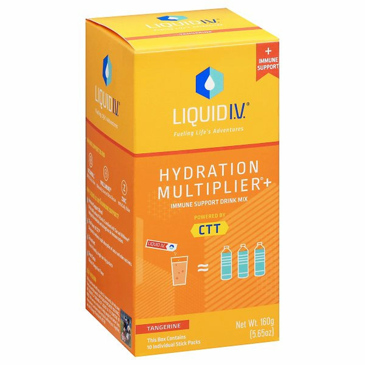 Calories in Liquid IV Hydration Multiplier + Immune Support Drink Mix, Tangerine