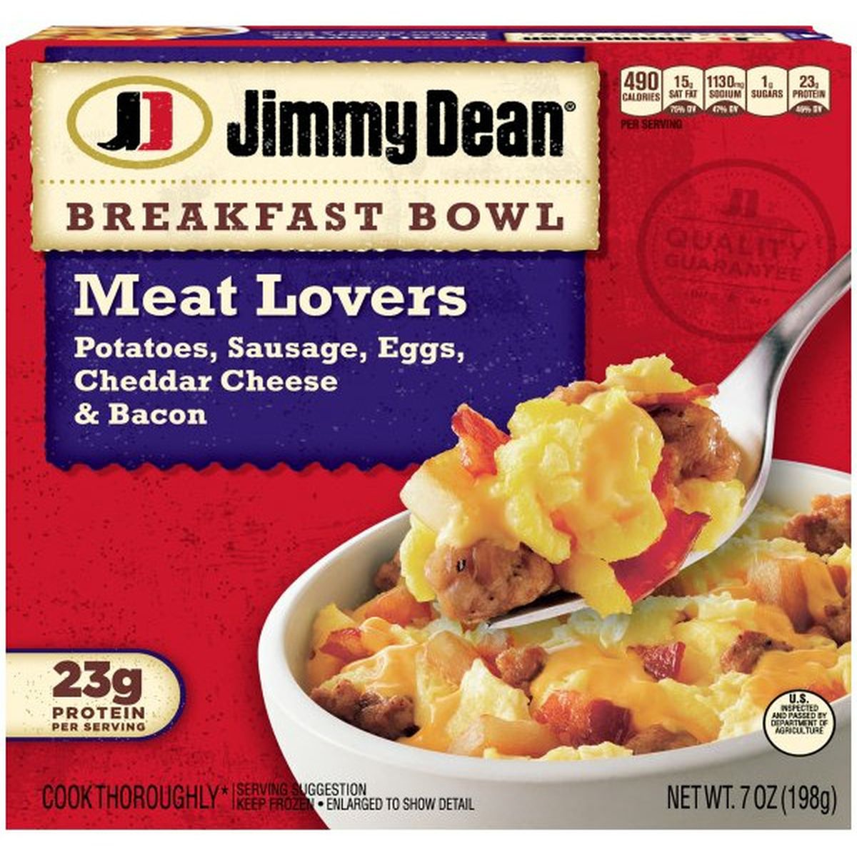 Calories in Jimmy Dean Meat Lovers Breakfast Bowl