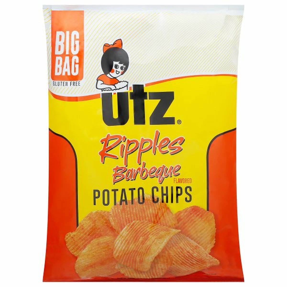 Calories in Utz Potato Chips, Ripples, Barbeque, Pre-Priced .99