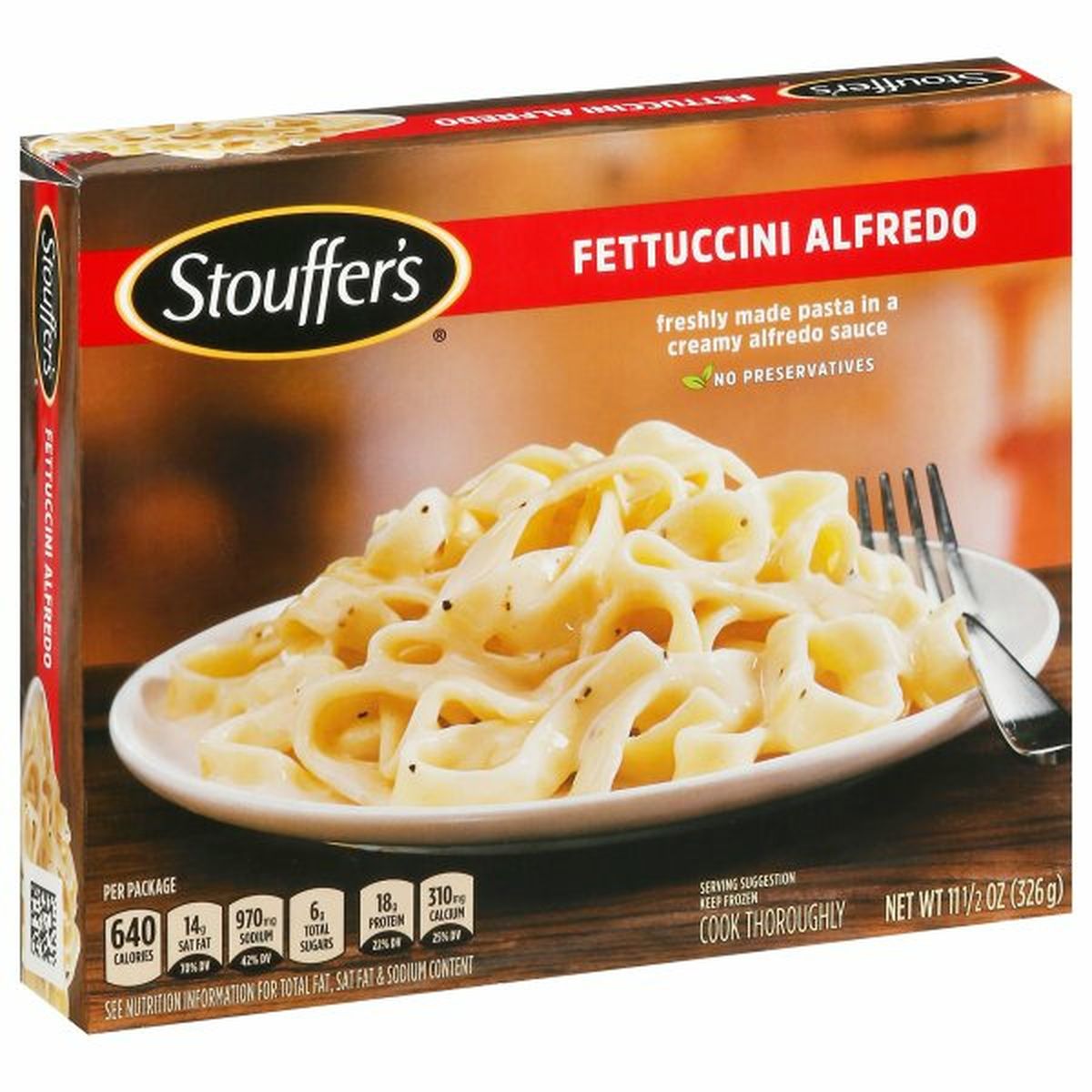 Calories in Stouffer's Fettuccini Alfredo