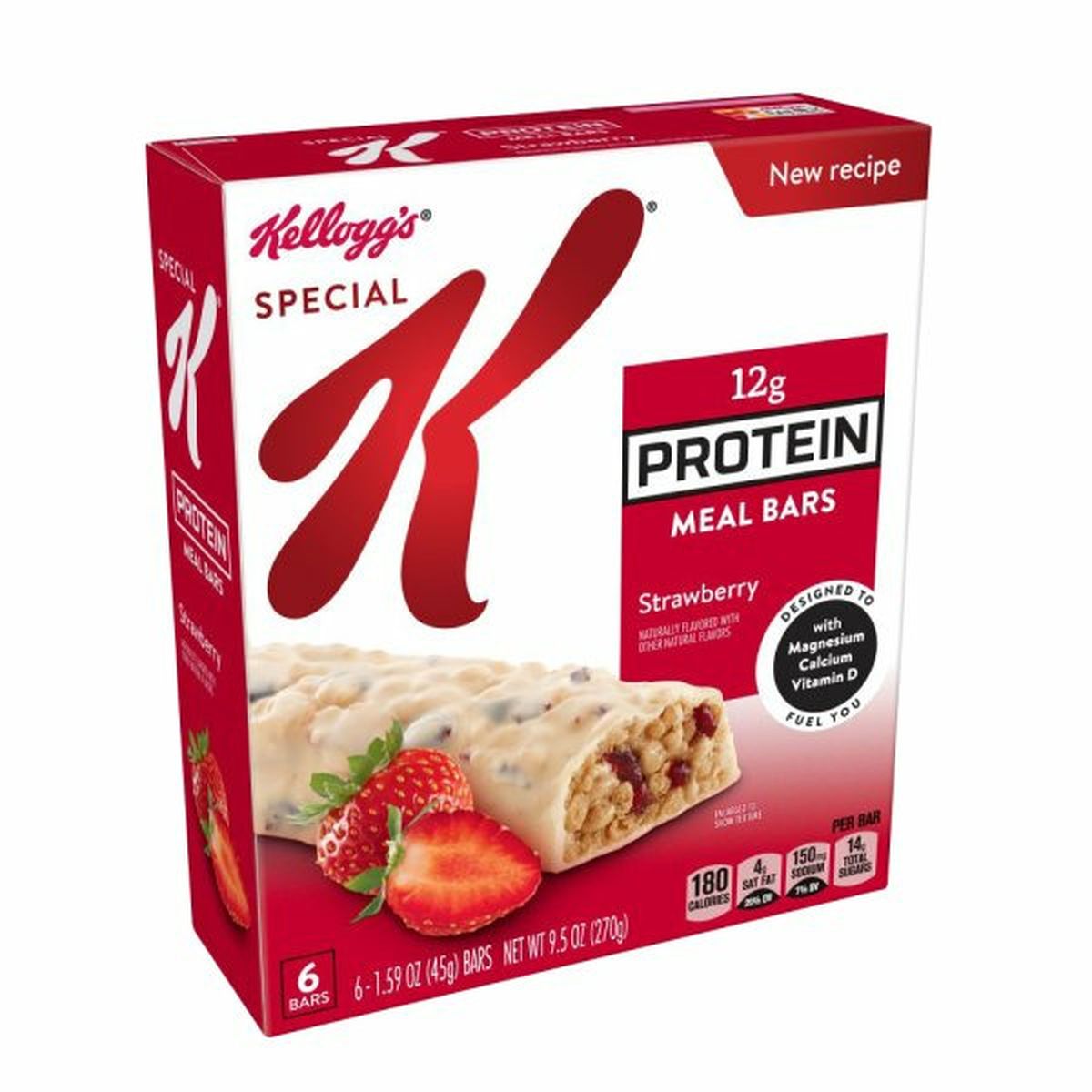 Calories in Kellogg's Special K Bars Protein Meal Bars, Strawberry