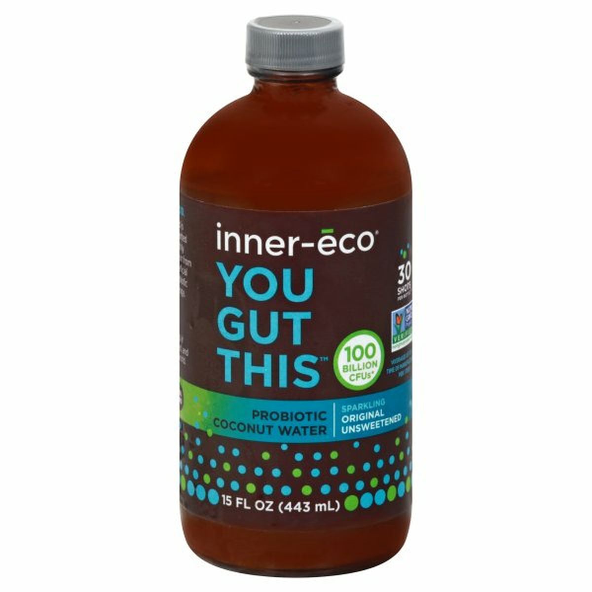 Calories in Inner Eco Probiotic Coconut Water, Sparkling Original, Unsweetened