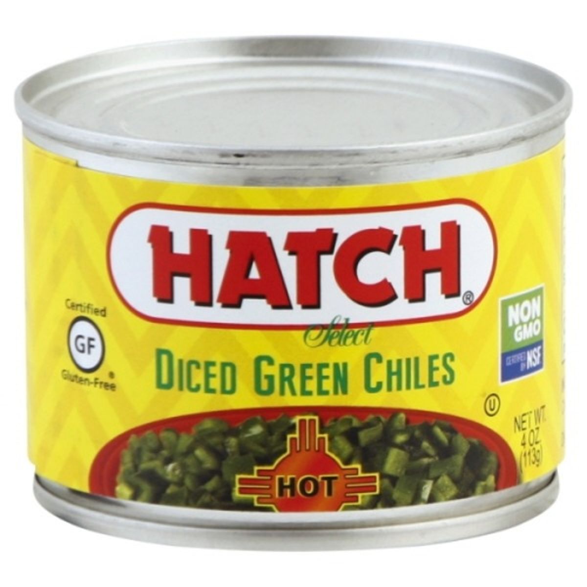 Calories in HATCH Green Chiles, Hot, Dice