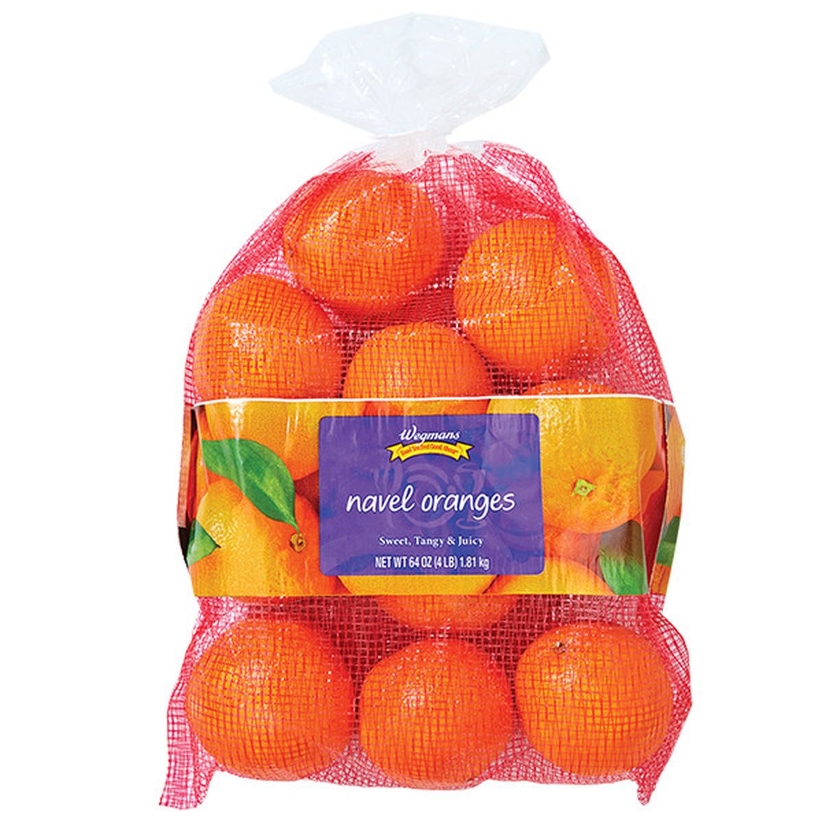 Calories in Wegmans Navel Oranges, Bagged