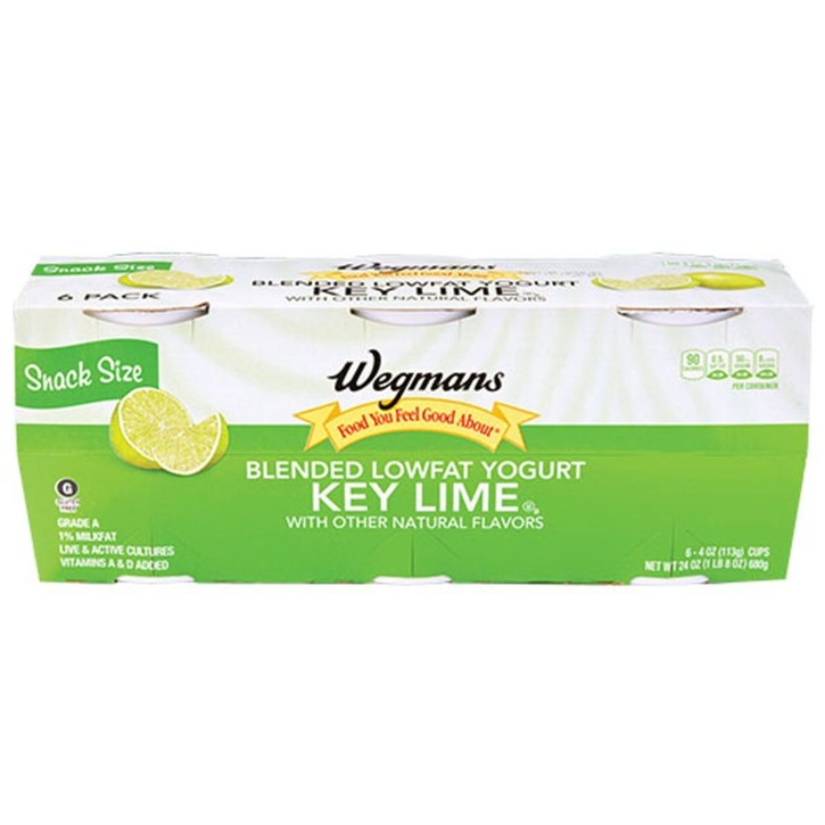 Calories in Wegmans Lowfat Blended Key Lime Yogurt, 6 PACK