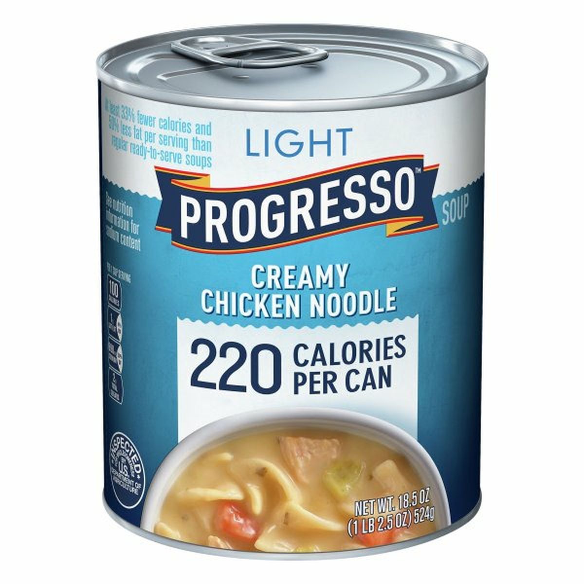Calories in Progresso Soup, Light, Creamy Chicken Noodle