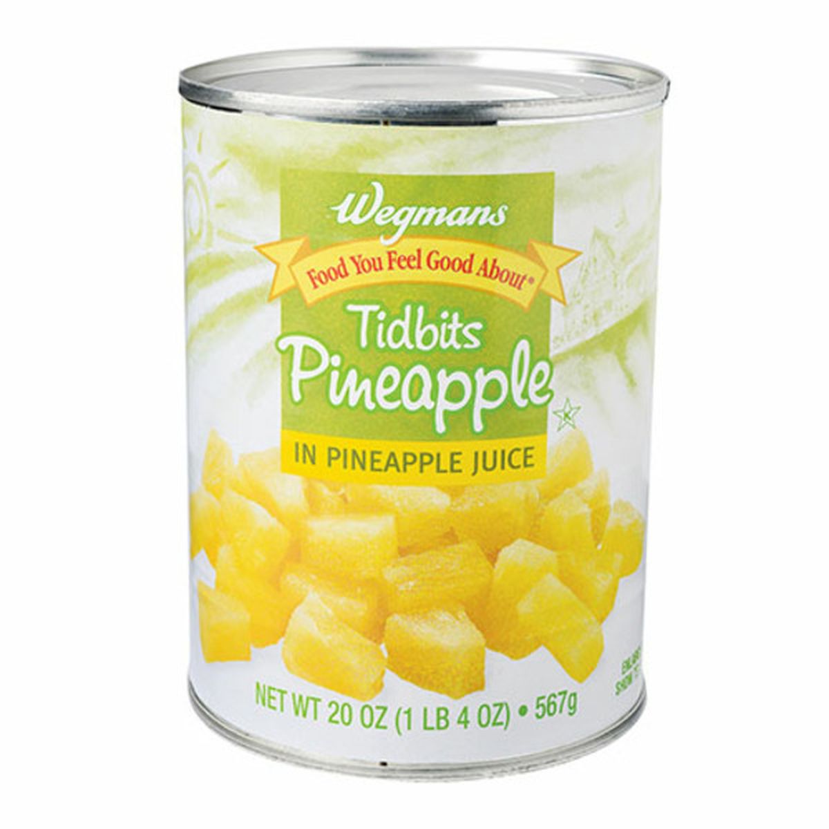 Calories in Wegmans Tidbits Pineapple in Pineapple Juice