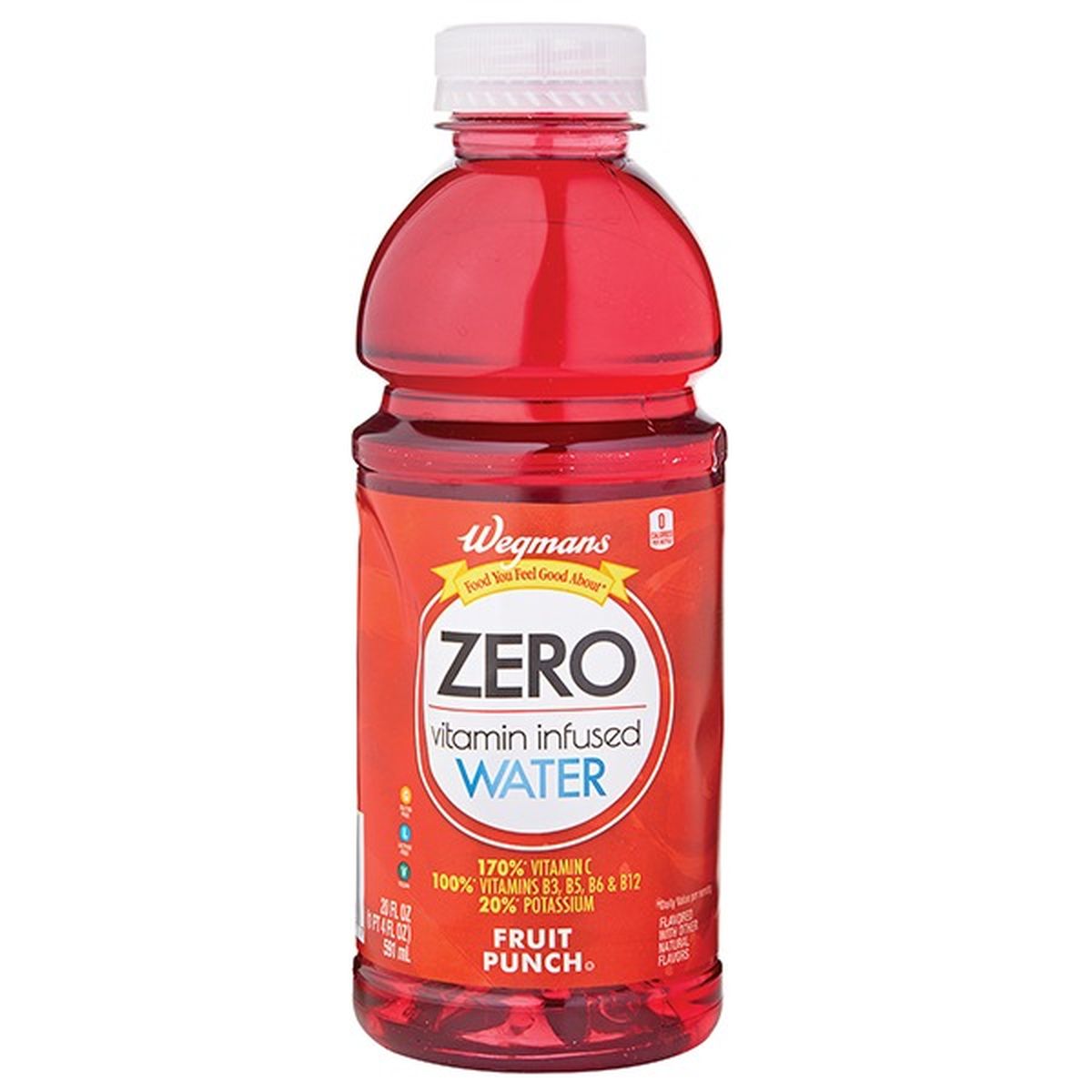 Calories in Wegmans Zero Vitamin Infused Water, Fruit Punch