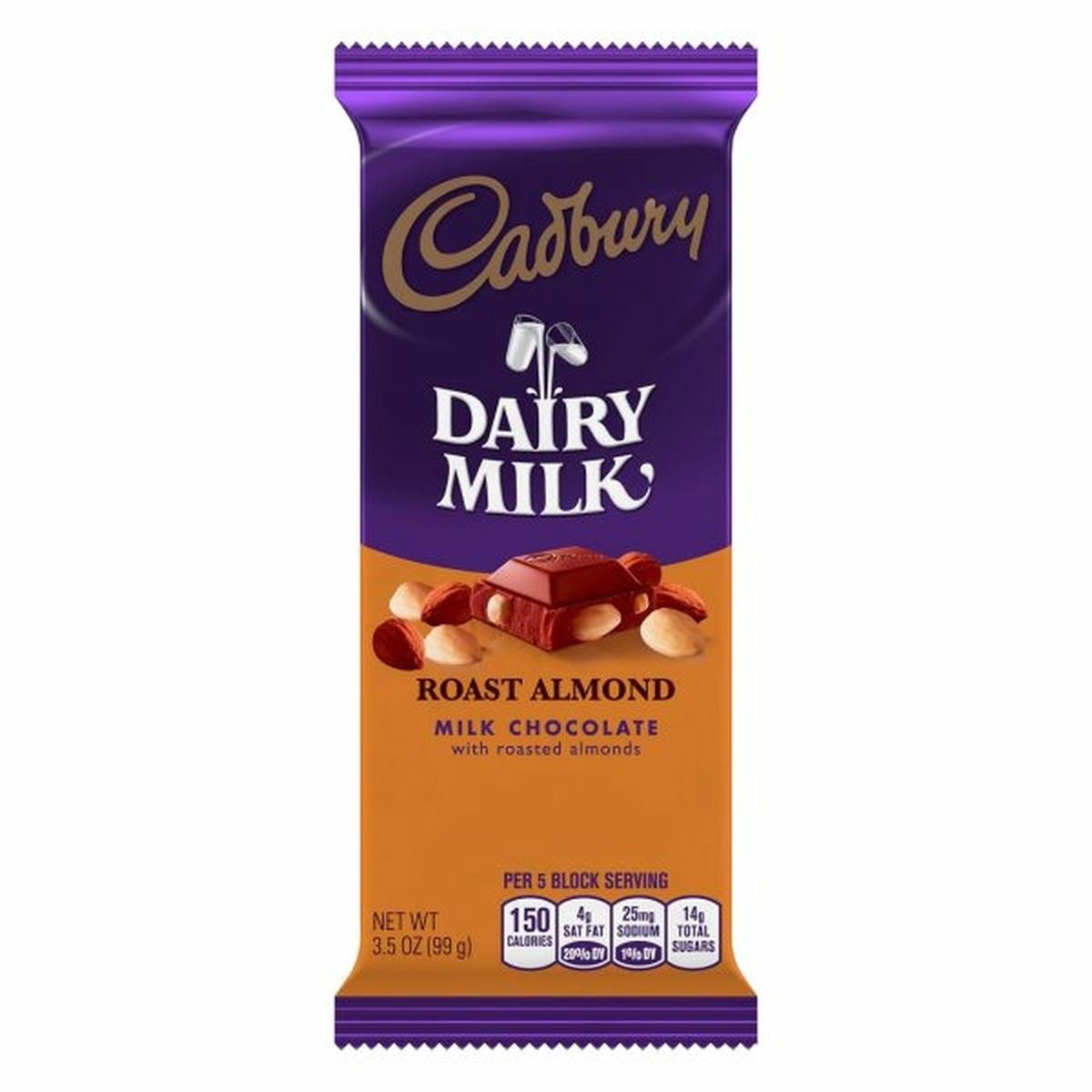 Calories in Cadbury Milk Chocolate, Roast Almond