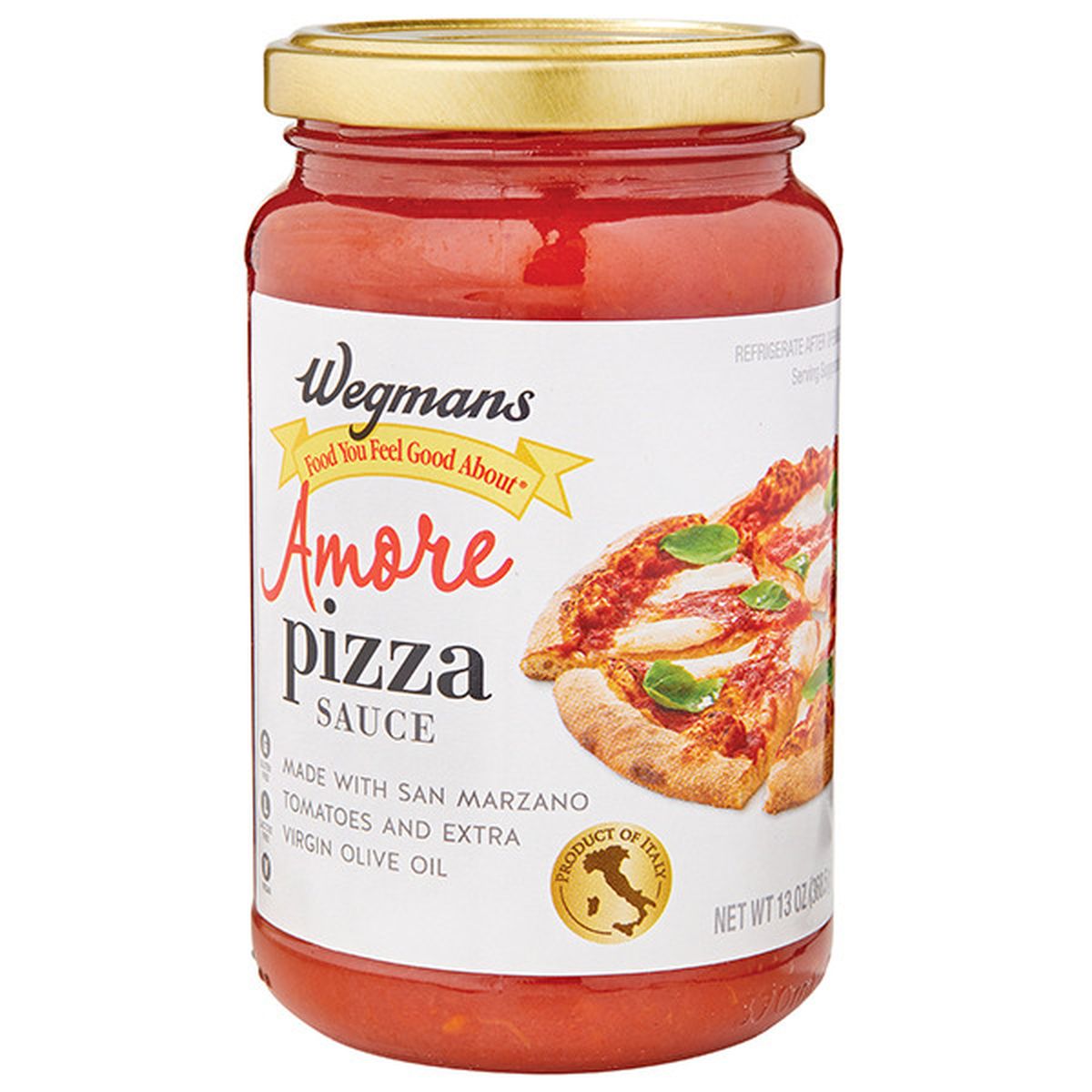 Calories in Wegmans Amore Pizza Sauce