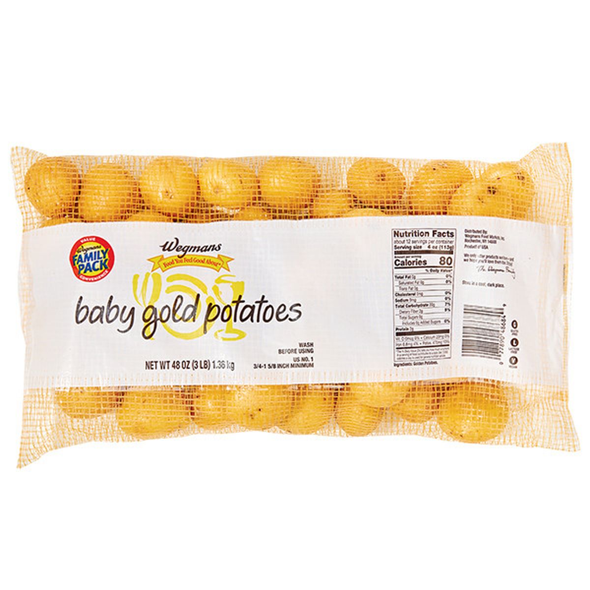 Calories in Baby Gold Potatoes, FAMILY PACK