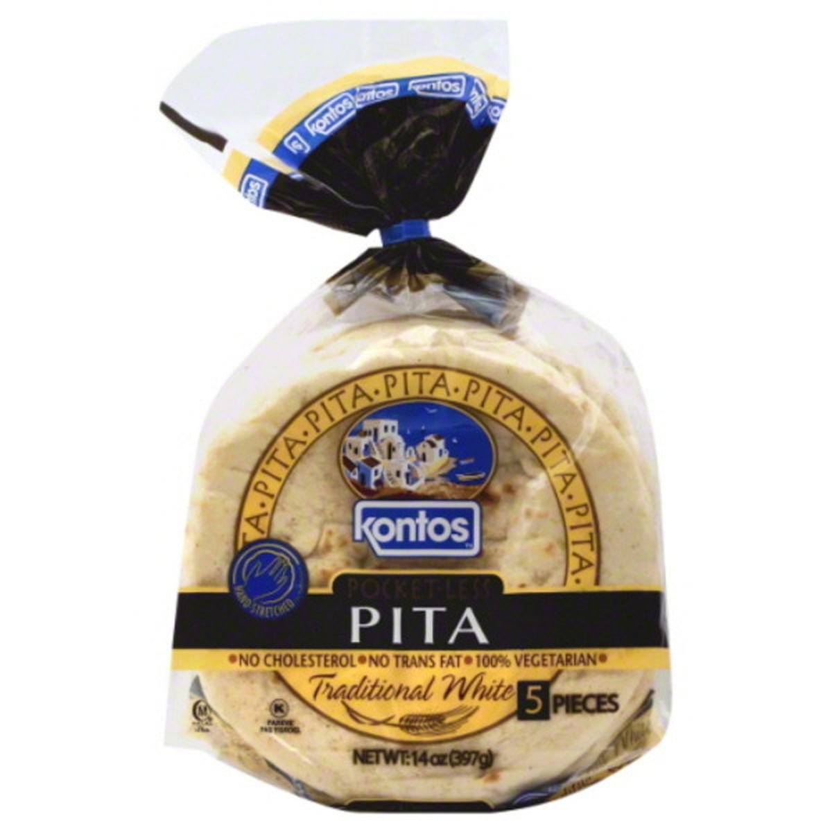 Calories in Kontos Pita, Pocket-Less, Traditional White