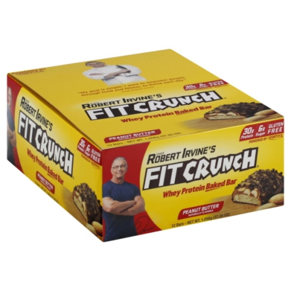 Calories in Fit Crunch Protein Baked Bar, Whey, Peanut Butter