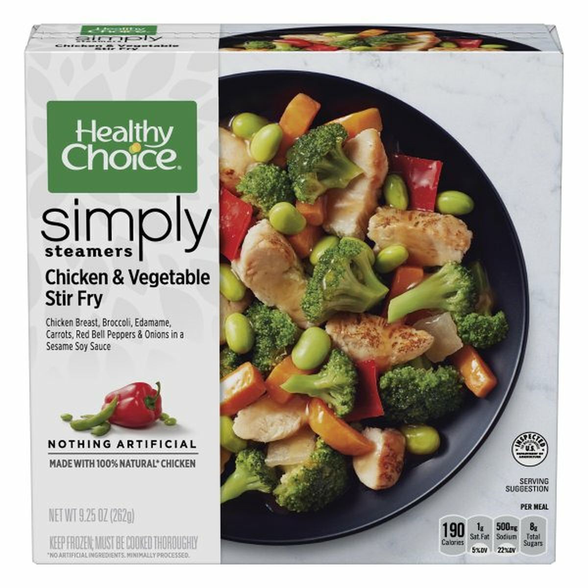 Calories in Healthy Choice Simply Steamers Chicken & Vegetable Stir Fry