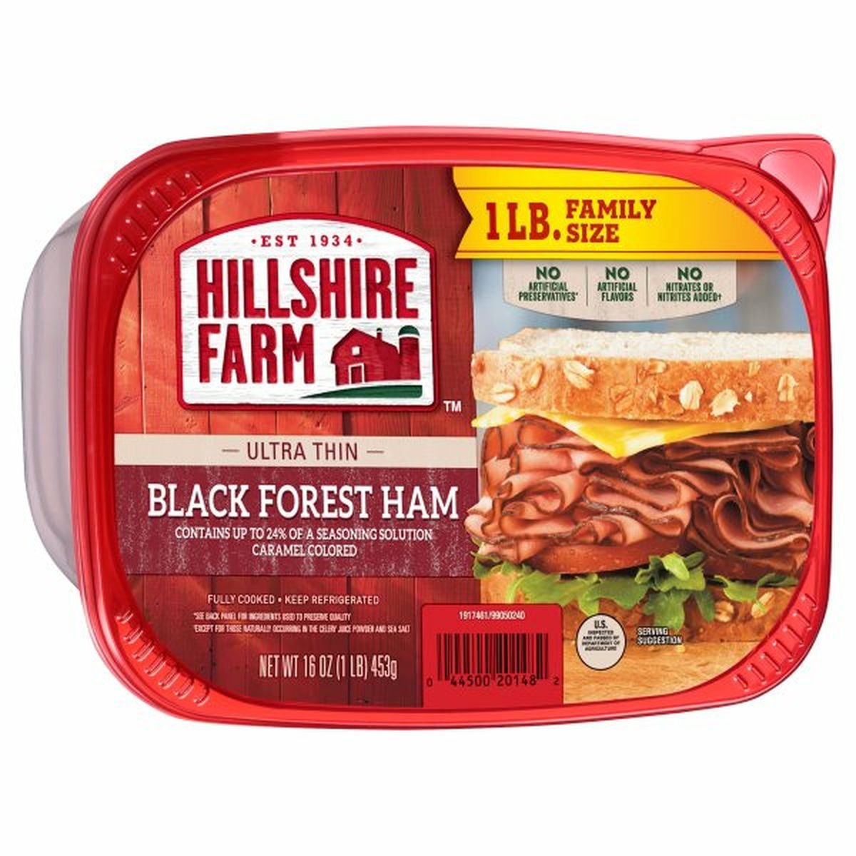 Calories in Hillshire Farm Ultra Thin Sliced Deli Lunch Meat, Black Forest Ham, 16 oz