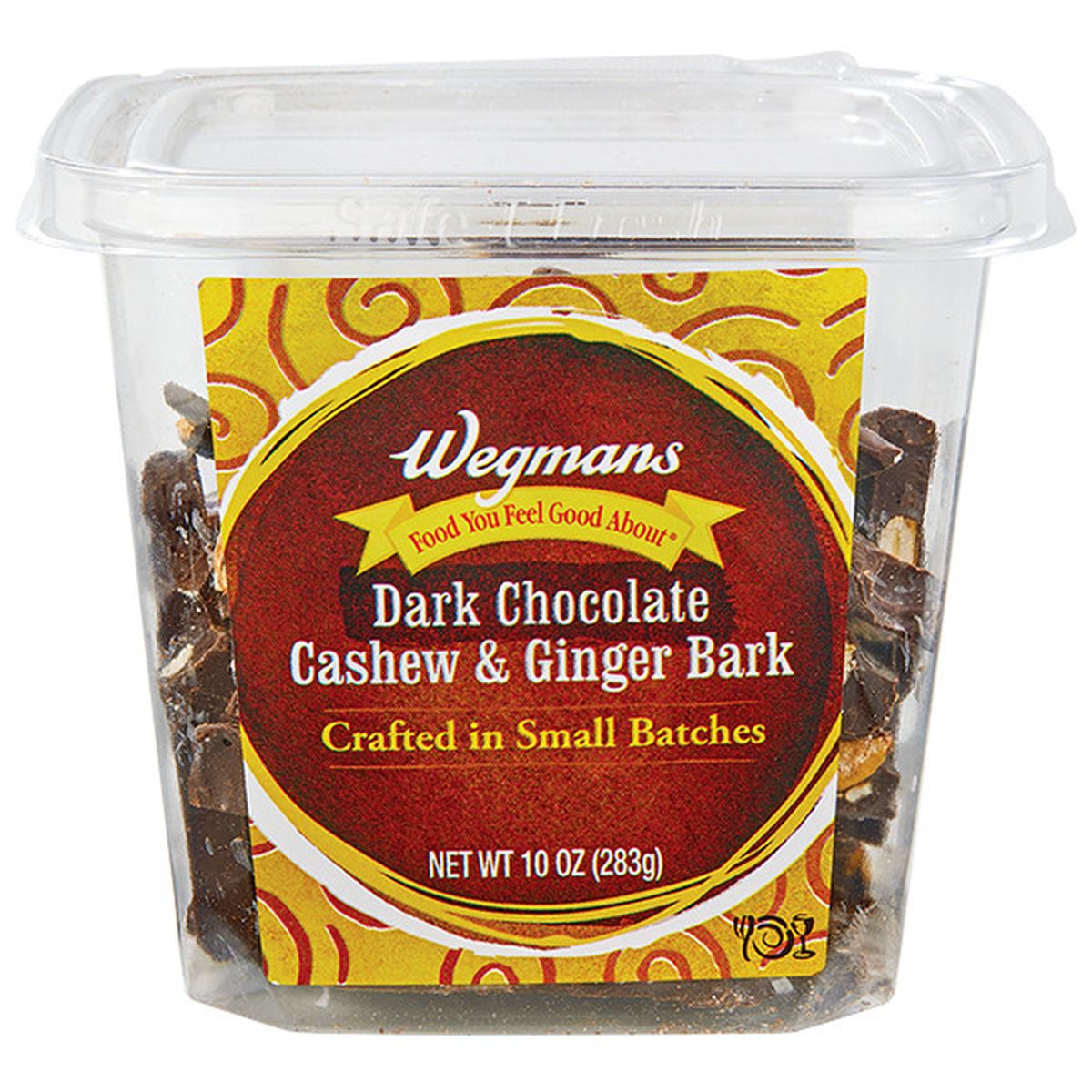 Calories in Wegmans Dark Chocolate Cashew & Ginger Bark