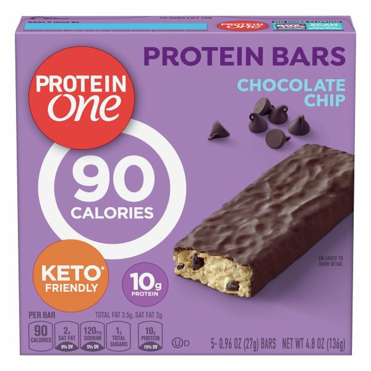 Calories in Protein One Protein Bars, Chocolate Chip